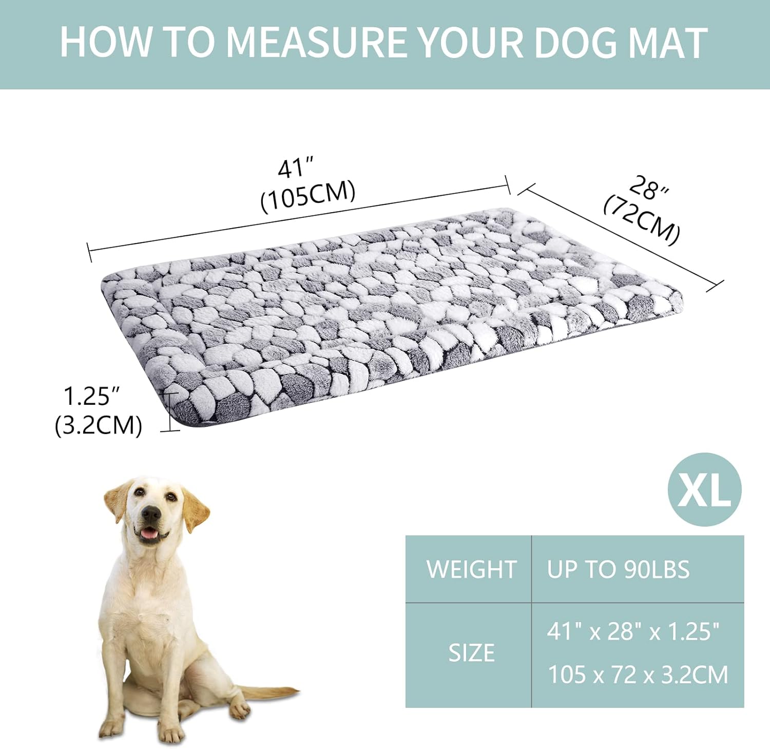 Thumbnail 2 de VANKEAN Stylish Dog Crate Pad Bed Mat Reversible (Cool & Warm)