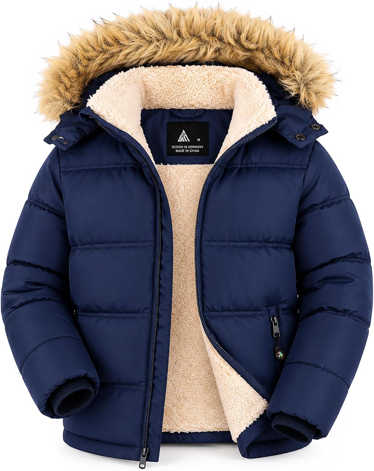 Detalle de GEEK LIGHTING Kids' Puffer Jacket with Sherpa Lining