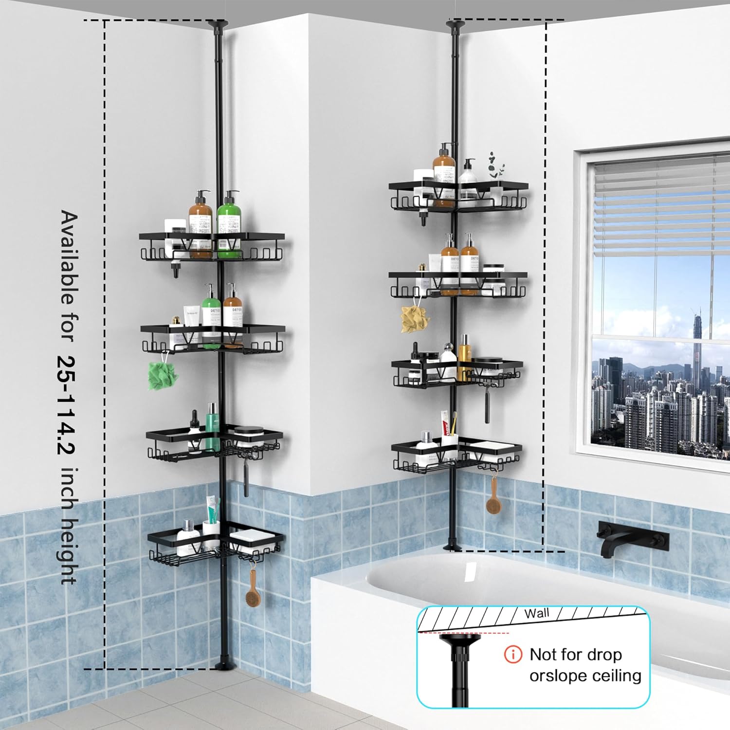 Thumbnail 6 de Kegii Corner Shower Caddy 25-114.2 in