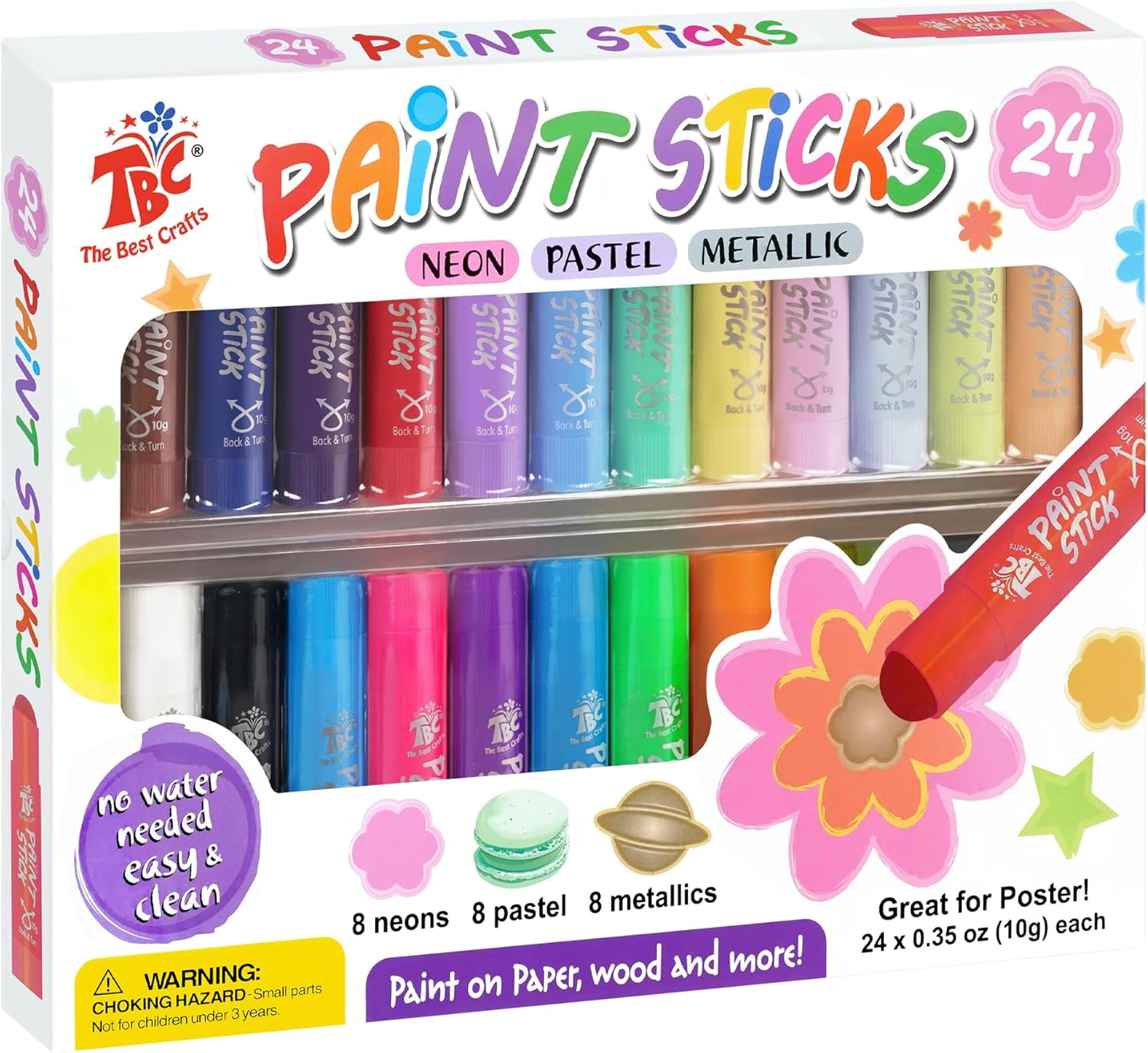 TBC The Best Crafts 24 Paint Sticks 🎨