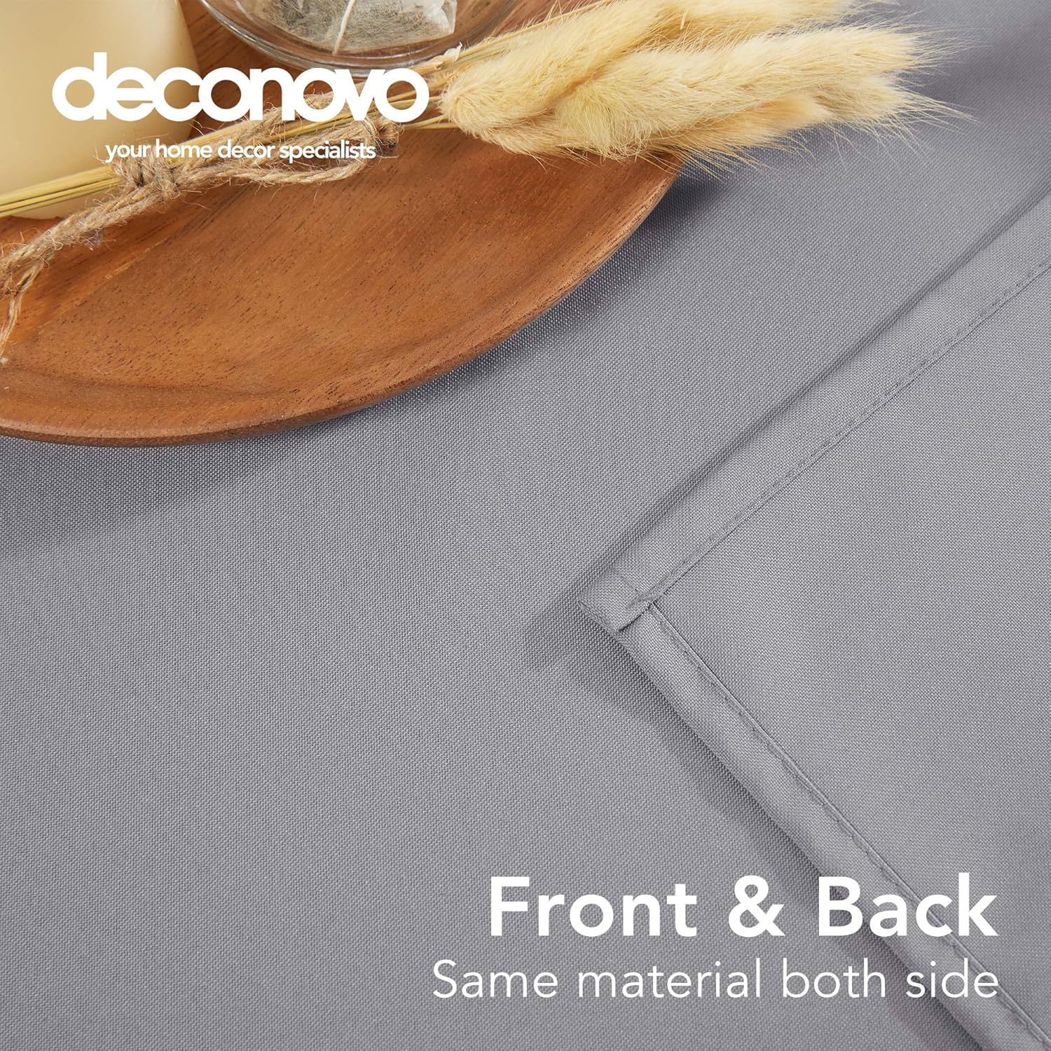 Detalle 2 de Deconovo Nappe 132x178cm anti-tâche gris