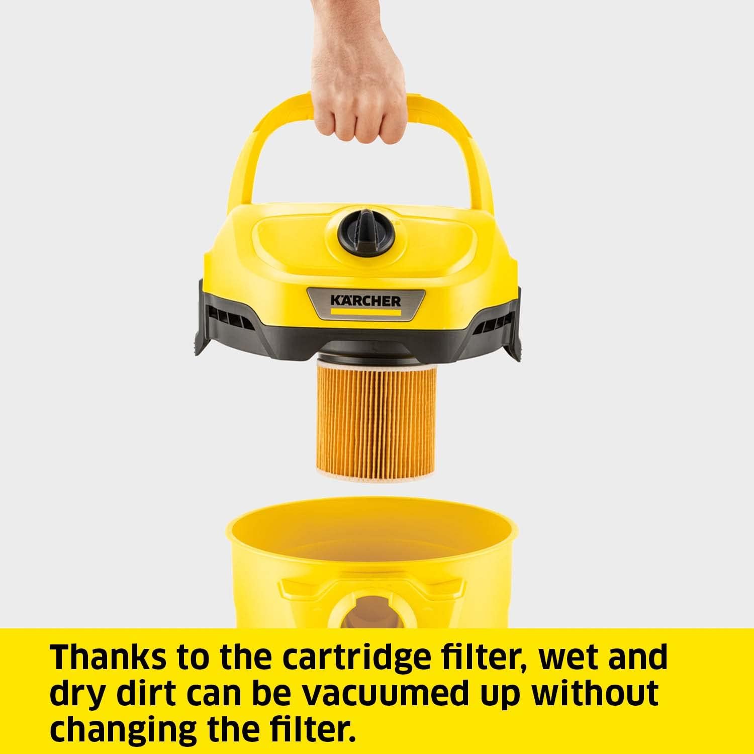 Thumbnail 1 de KÄRCHER WD 2 Plus Wet and Dry Vacuum Cleaner with Blowing Function (12 L) – Practical for Home Cleaning