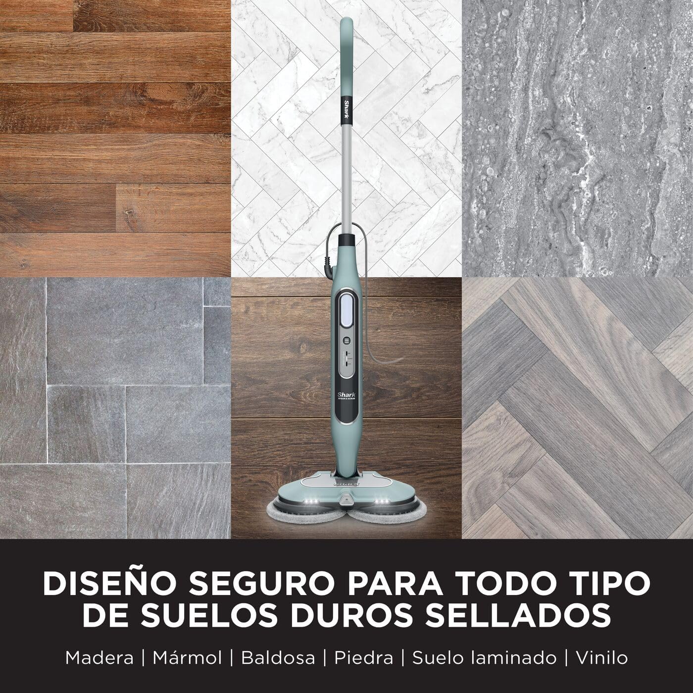 Thumbnail 6 de Shark Mopa de vapor automática S8201EUCP 🌿 Eliminación de manchas