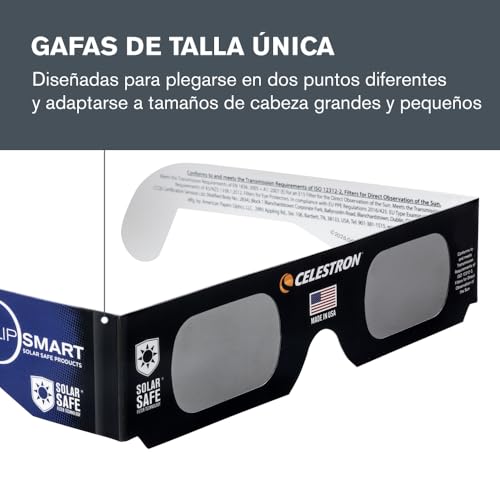 Detalle de Celestron EclipSmart Kit de observación de eclipses: seguridad, familia y guía práctica para ver el Sol