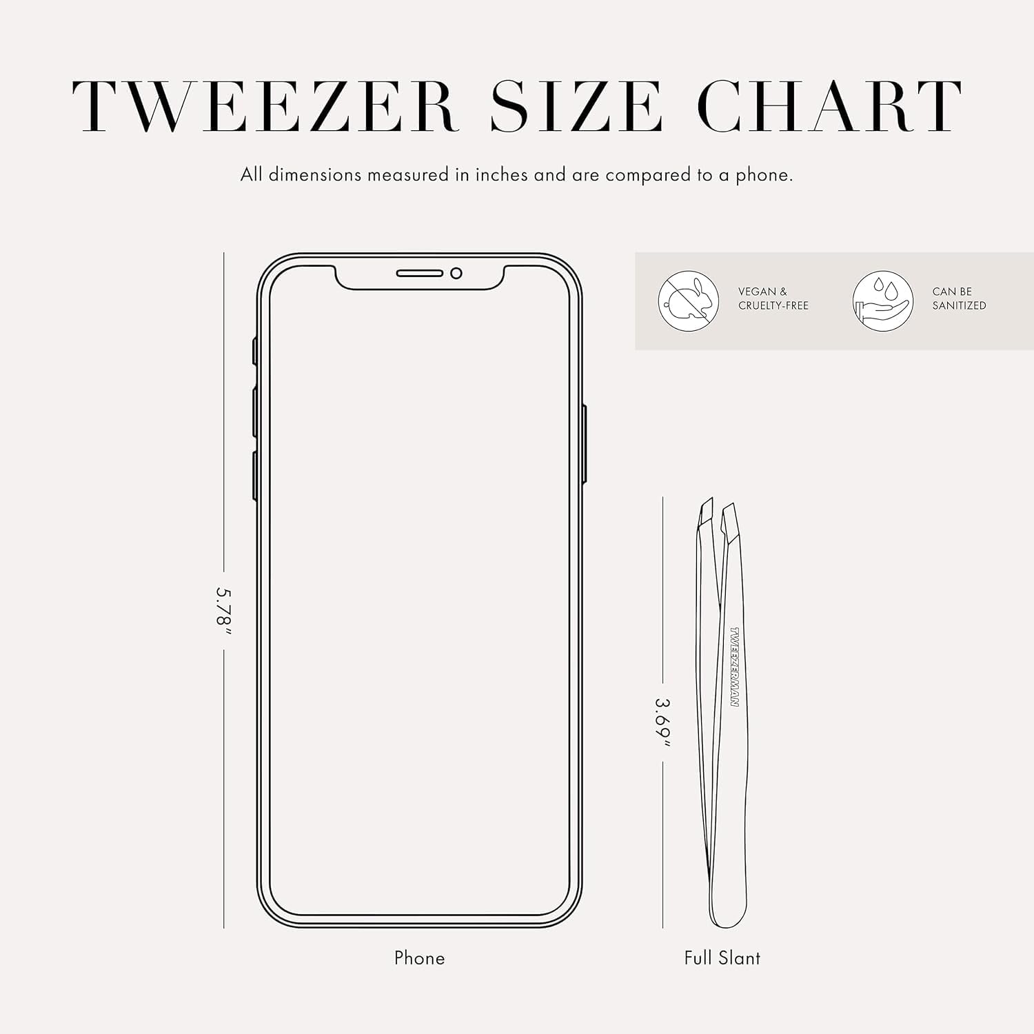 Detalle de TWEEZERMAN Slant Tweezer for Eyebrows, Lavender Stainless Steel, 25° Tip
