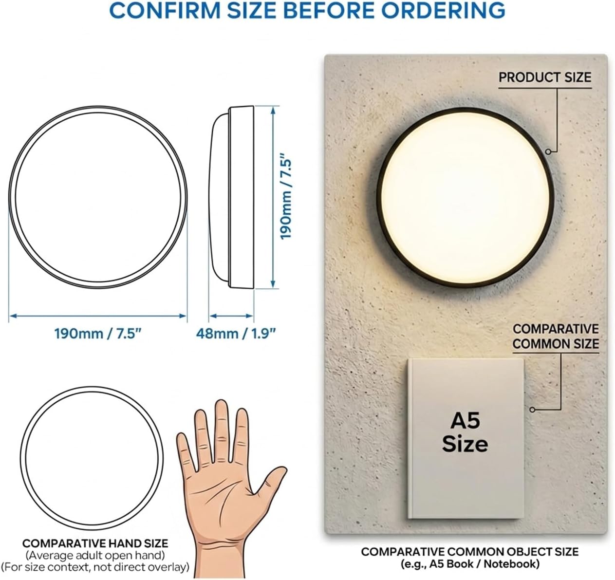 Thumbnail 6 de ANWIO Applique da Esterno Nero 14W LED IP54: 1400 lm, 4000K Neutro – Luce Bianca Naturale per Esterno