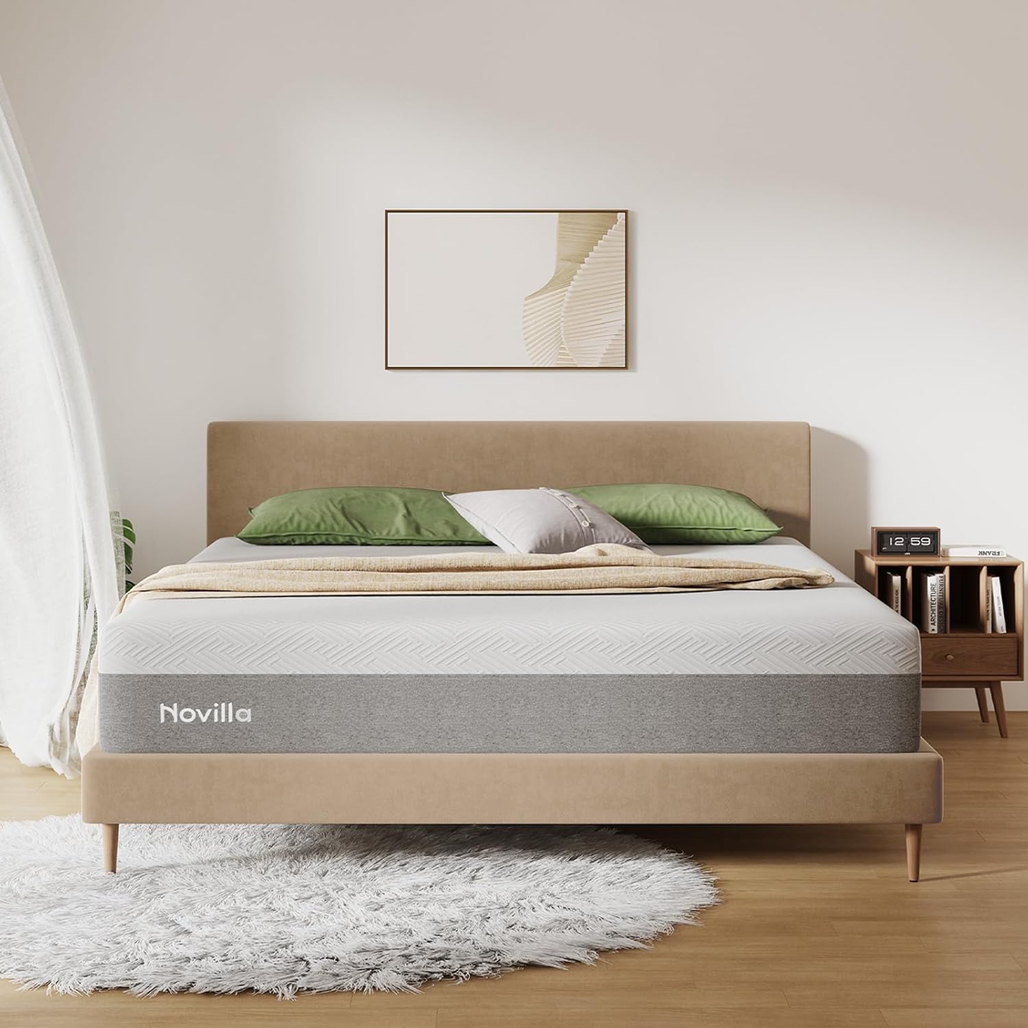Detalle de Novilla NAMM12KGYV15 Bliss 12-Inch King Gel Memory Foam Mattress