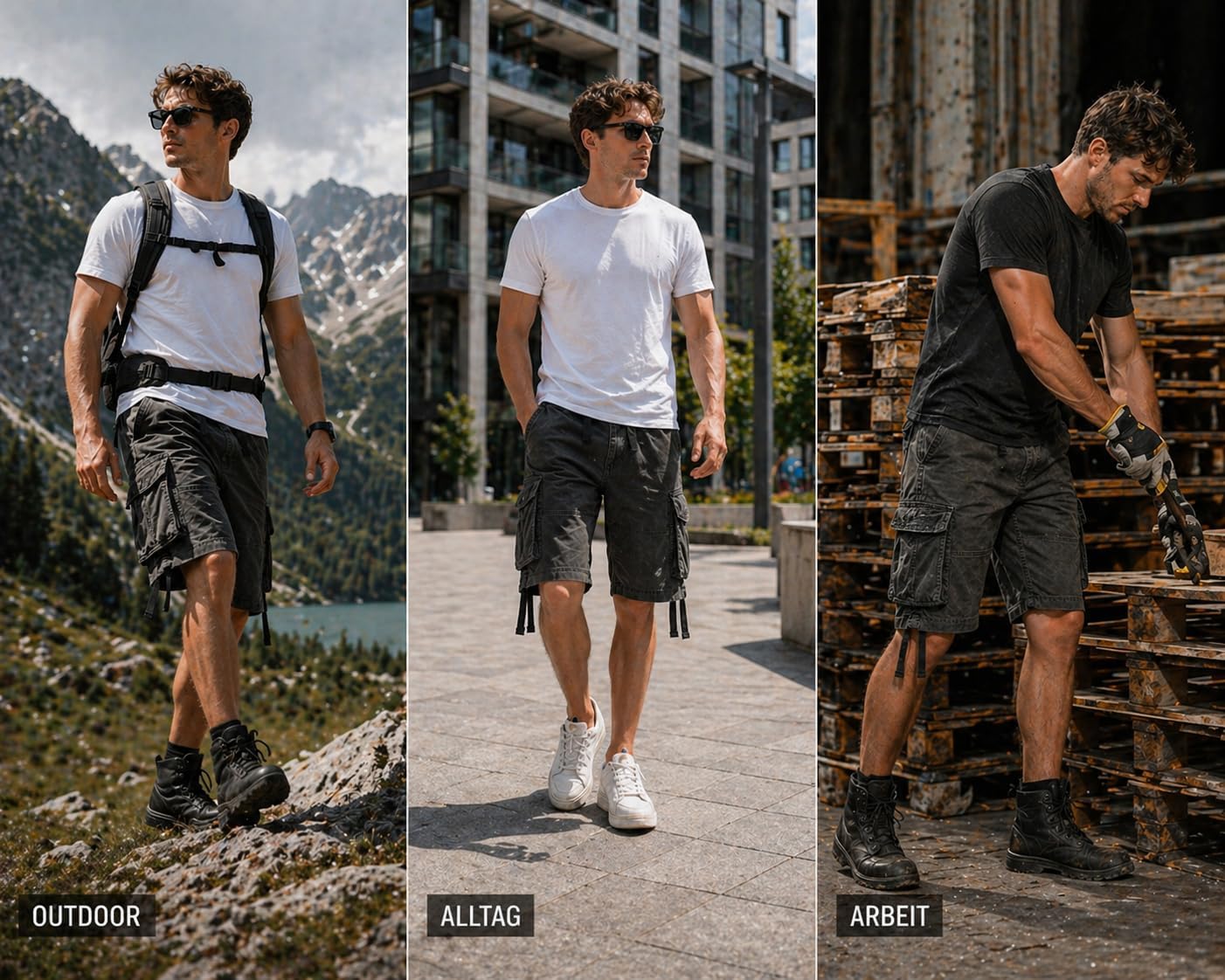 Thumbnail 6 de Brandit Basic Vintage Herren Cargo Short – robuste Freizeit-Cargo-Shorts im Vintage-Look