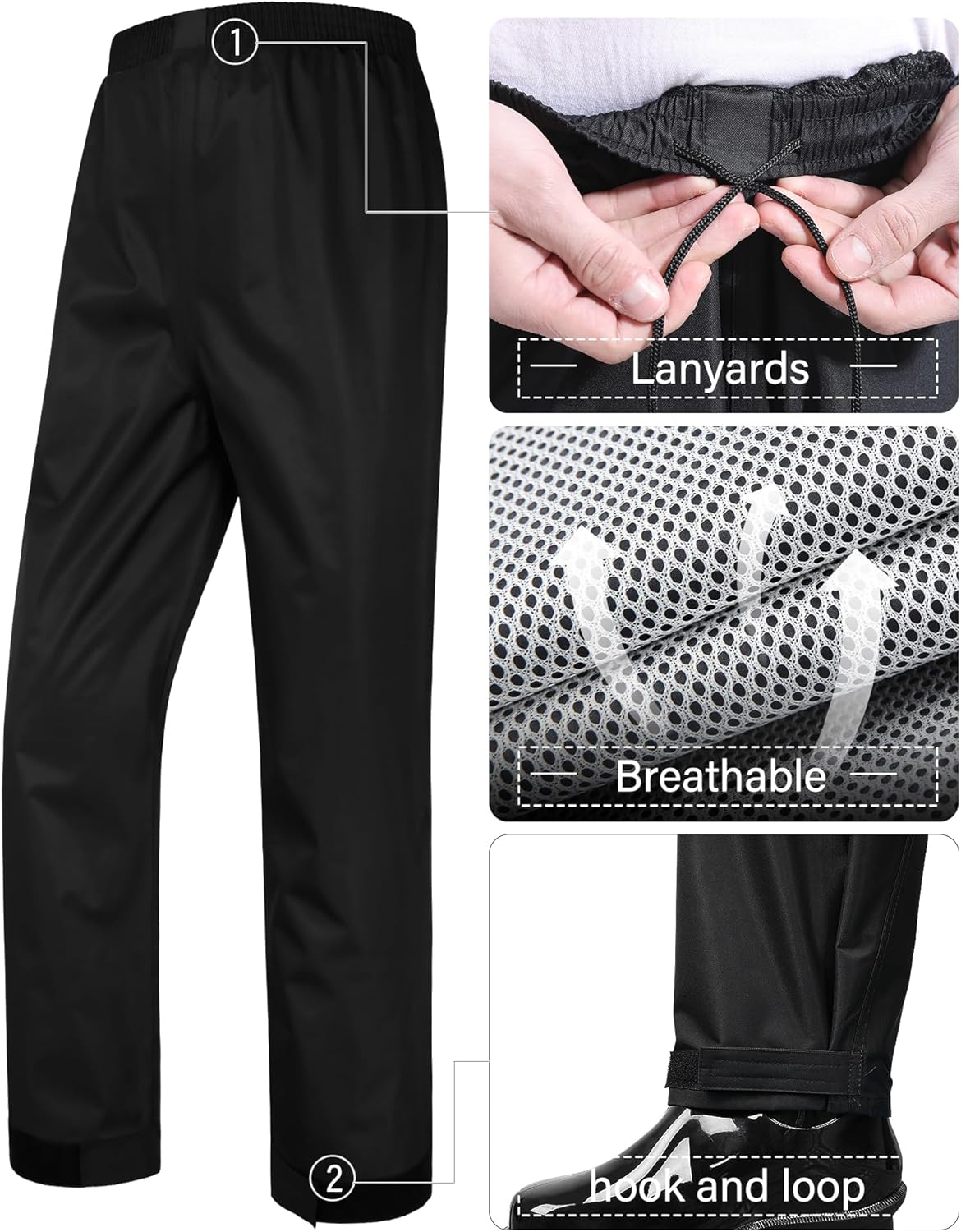 Thumbnail 3 de iCreek Rain Suit Waterproof Jacket and Pants Hi Vis Raincoat for Men and Women
