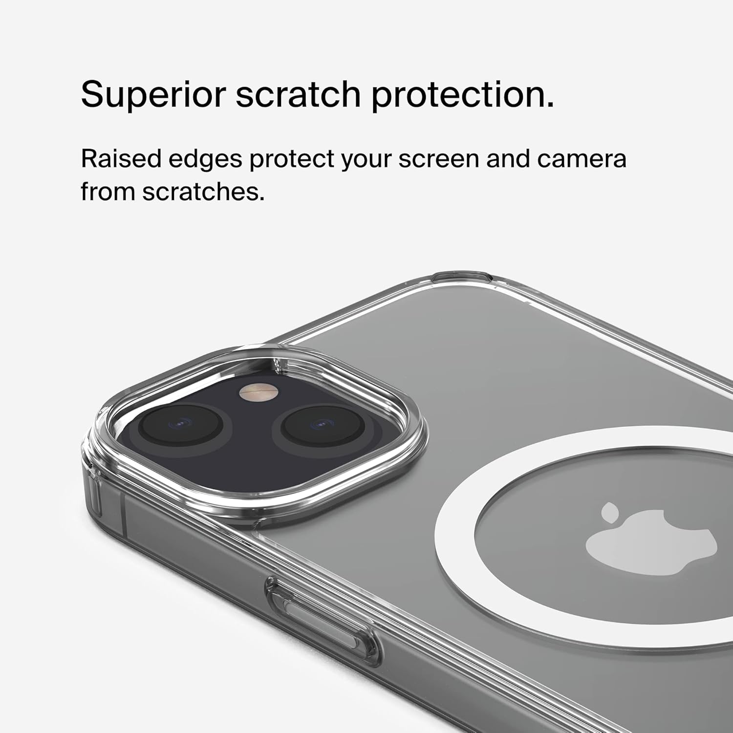 Thumbnail 5 de Belkin Custodia per iPhone 14 con MagSafe, trasparente e con bordi rialzati per la fotocamera