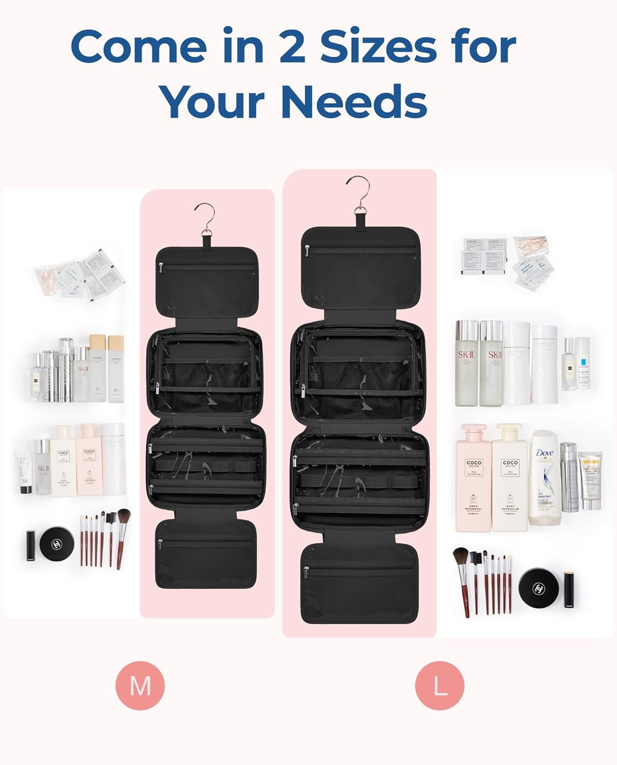 Detalle 2 de BAGSMART Hanging Toiletry Bag L 12.2in