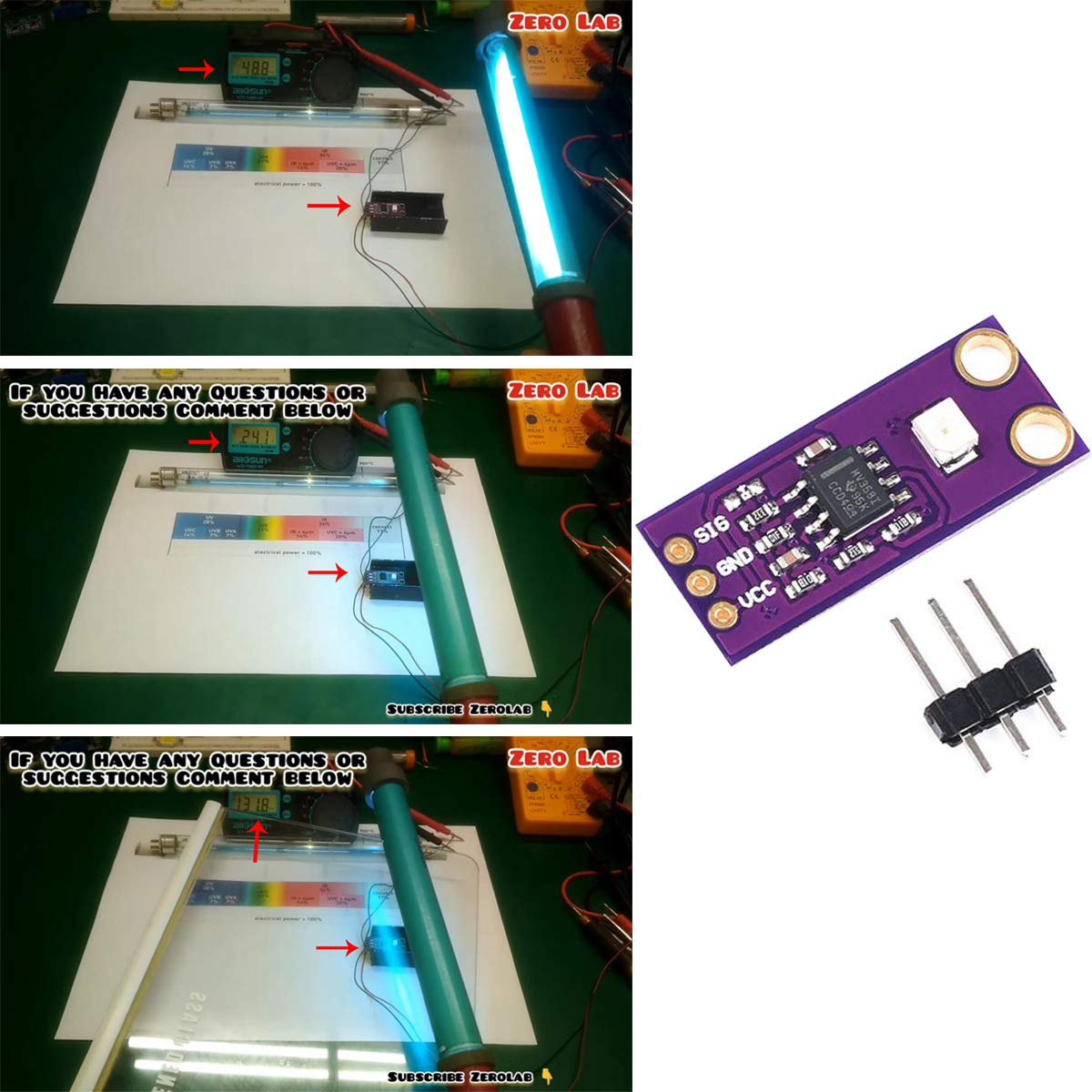 Thumbnail 1 de Youmile UV Sensor Module S12SD 3.3V-5V