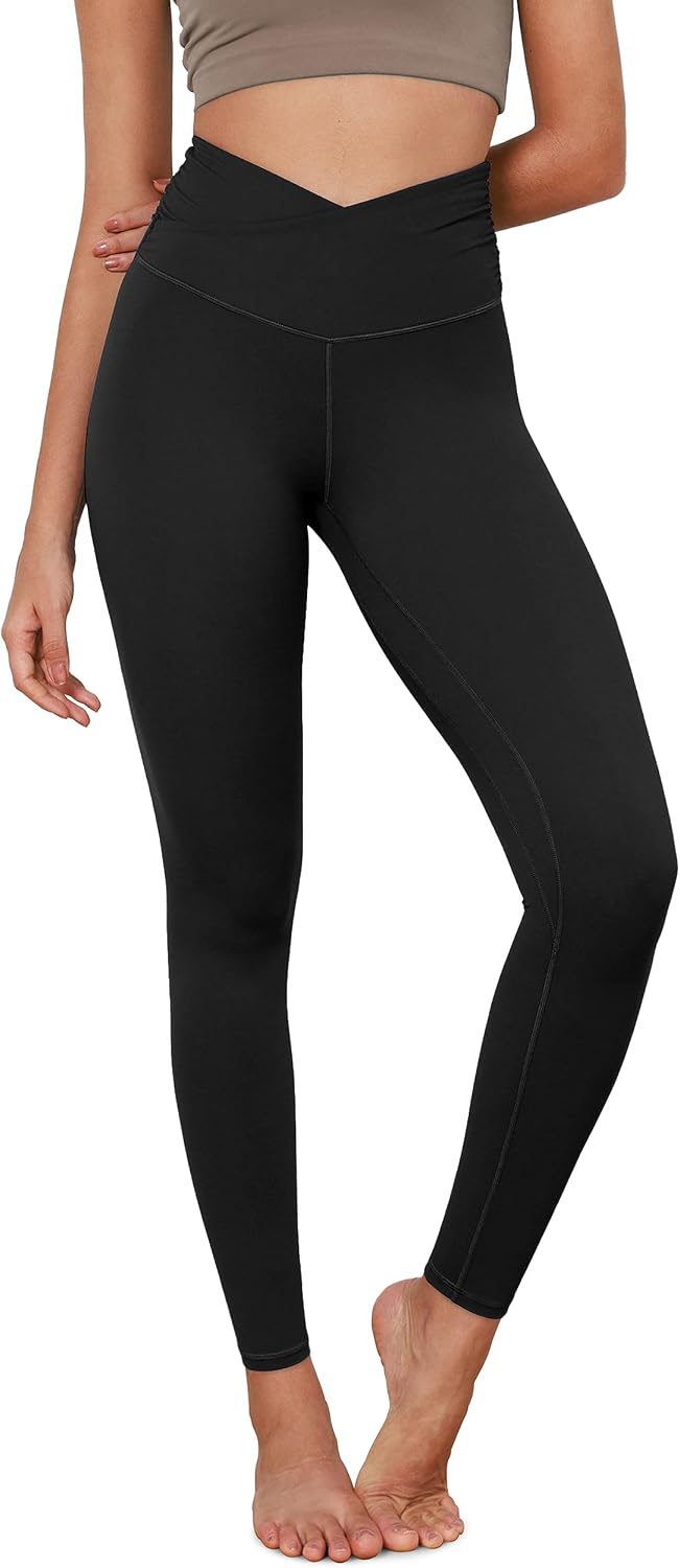 Detalle de ODODOS Cross Waist Yoga Leggings 28" inseam