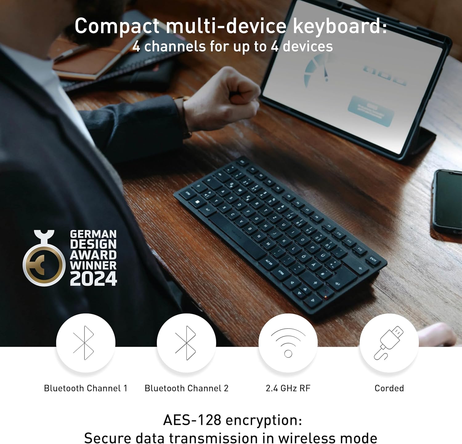 Detalle 2 de Cherry KW 9200 Mini Keyboard