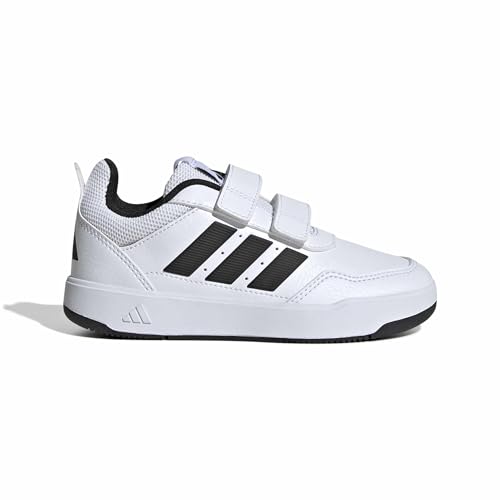 Detalle de Adidas Tensaur Sport 3.0 Hook & Loop – Kinderschuhe Weiß/Schwarz, Größe 31 EU