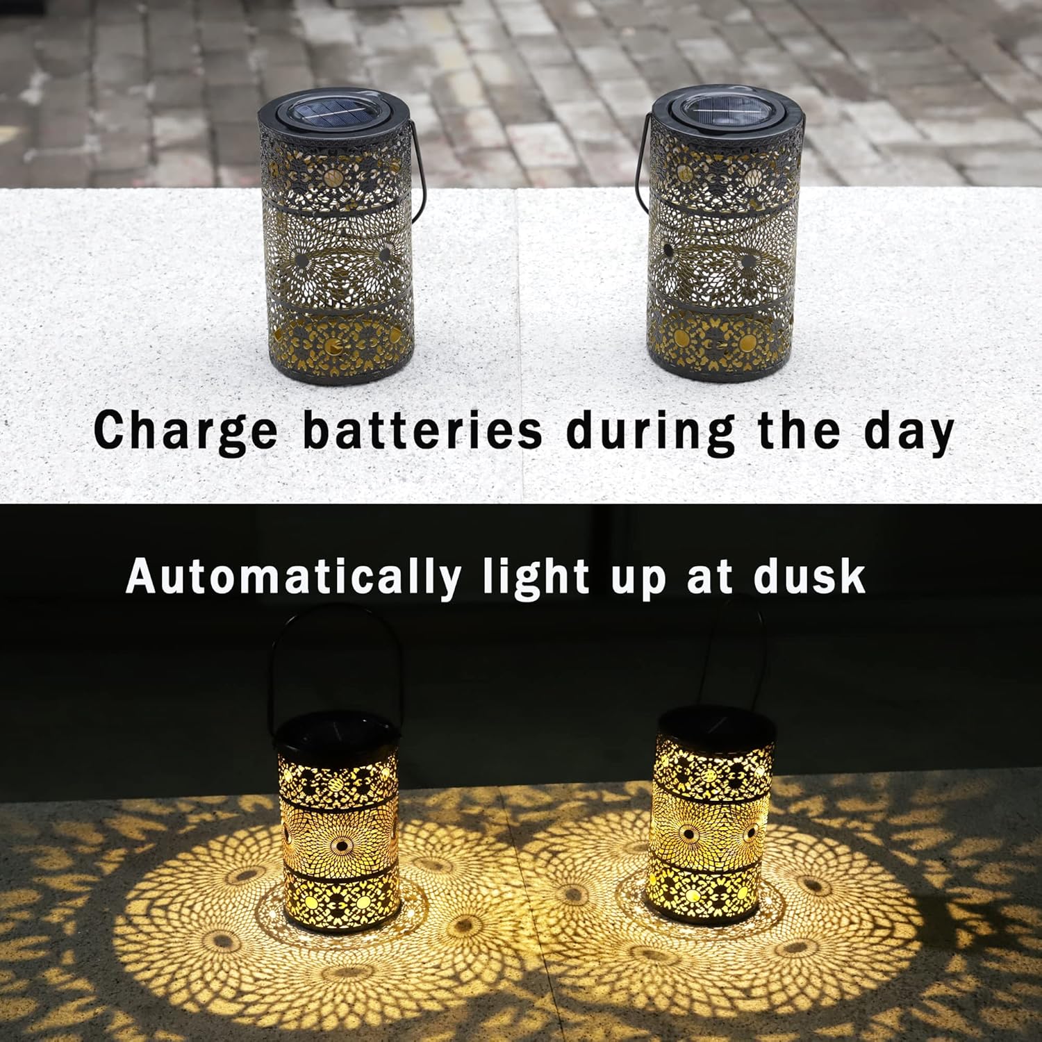 Thumbnail 4 de Solar Lanterns 2 Pack IP65 Garden Lights