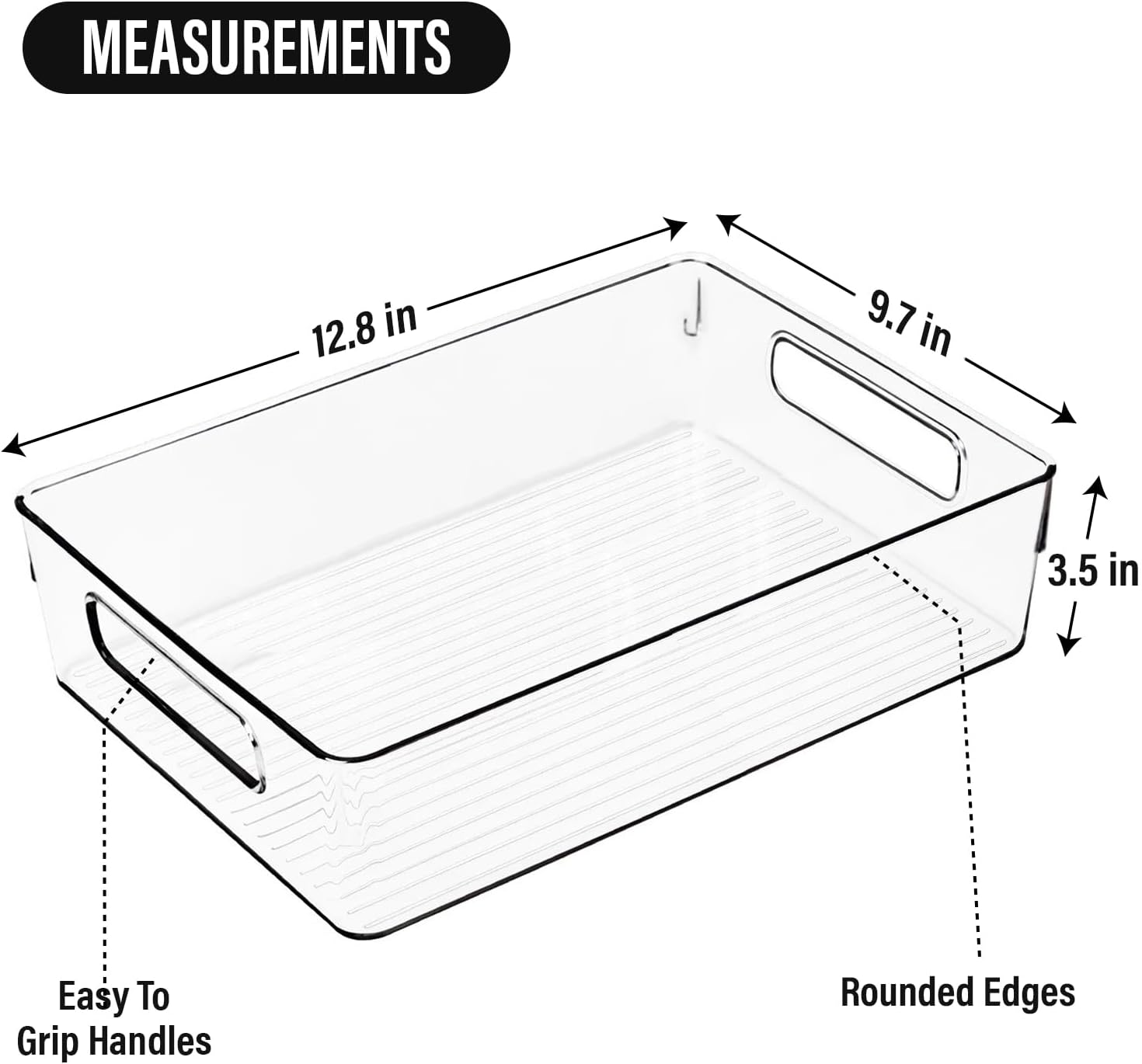 Thumbnail 2 de ShelfShaper Large Clear Plastic Storage Bins (BPA-Free) for Pantry, Fridge, Under Sink, and More