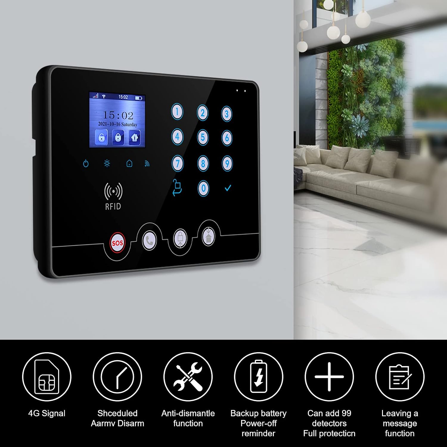 Thumbnail 4 de Wolf Guard W4Q-X WiFi 4G kit sistema di allarme antifurto per casa, app Smart Life e controllo remoto