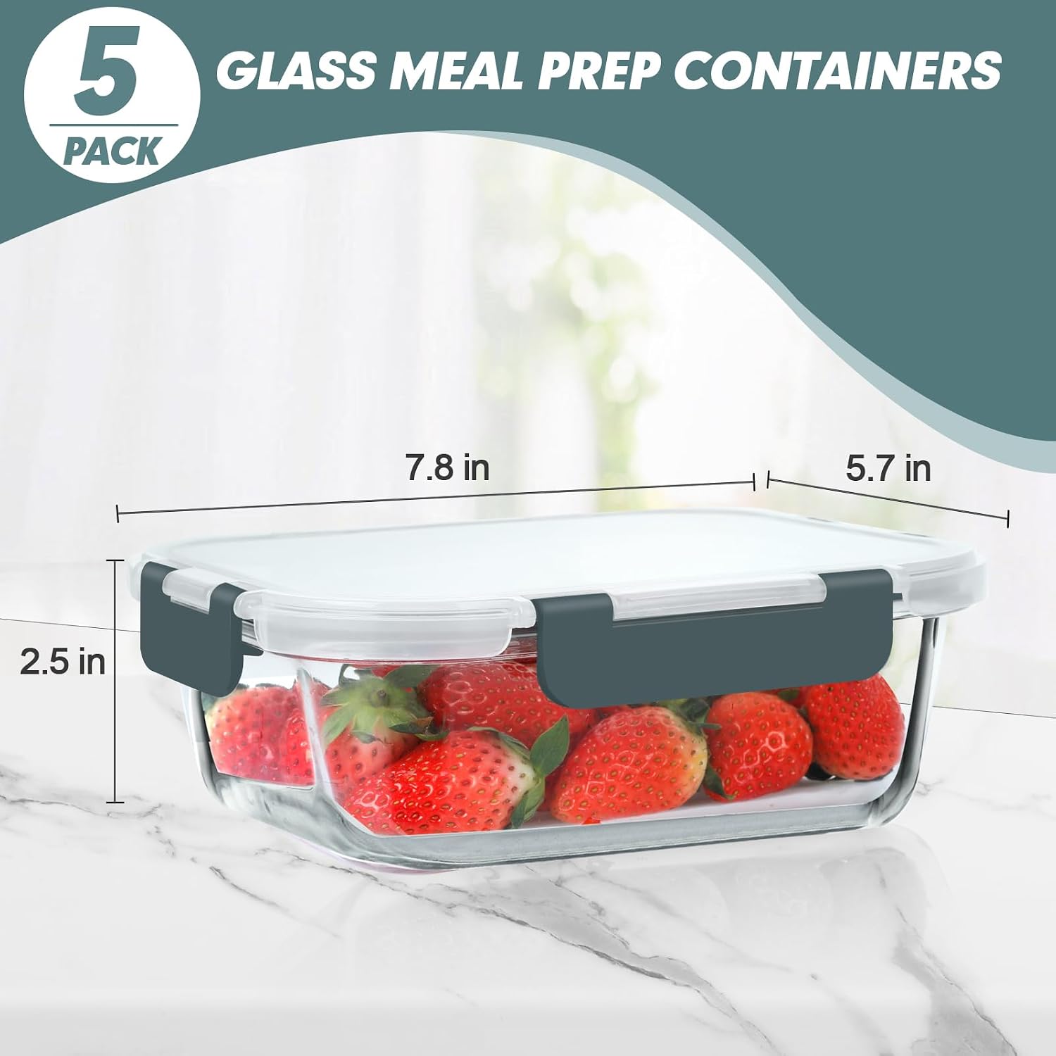 Thumbnail 6 de KOMUEE Meal Prep Containers 30 oz 🍱