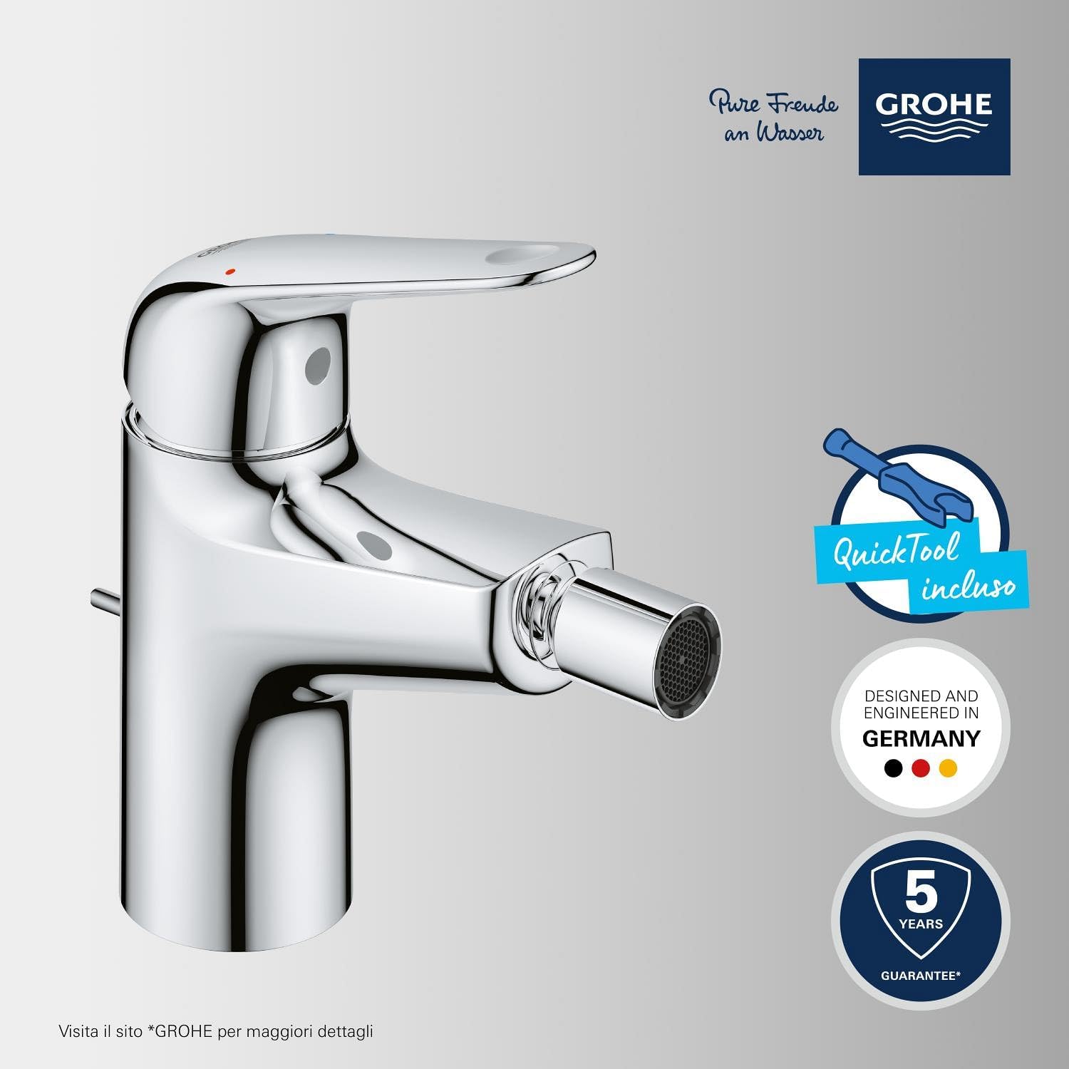 Thumbnail 3 de GROHE Swift Miscelatore monocomando per bidet, cromato 24332001