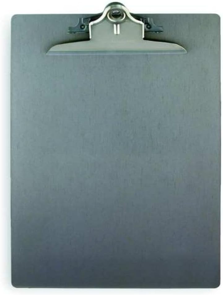 Detalle de Saunders 22517 aluminiowa podkładka z klipsem A4, zacisk motylkowy