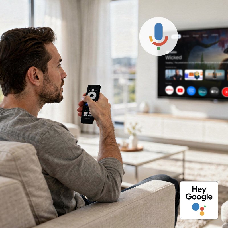 Detalle de Stick TV Strong LEAP-UNA+ FullHD Google TV: convierte tu televisor en un centro multimedia