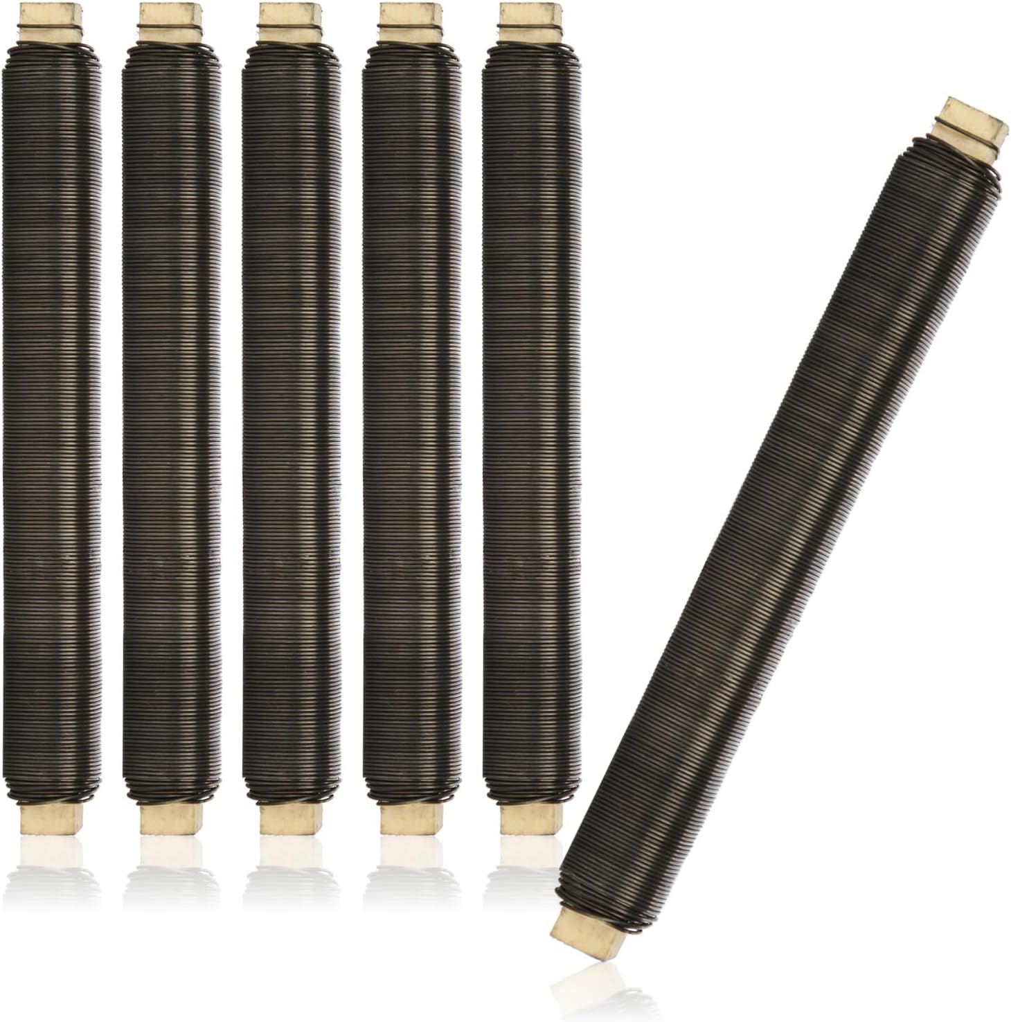 Detalle 2 de com-four 10x Blumenwickeldraht-Set (geglüht), Bindedraht auf Holzstab gewickelt, 0,65 mm, 1000 g