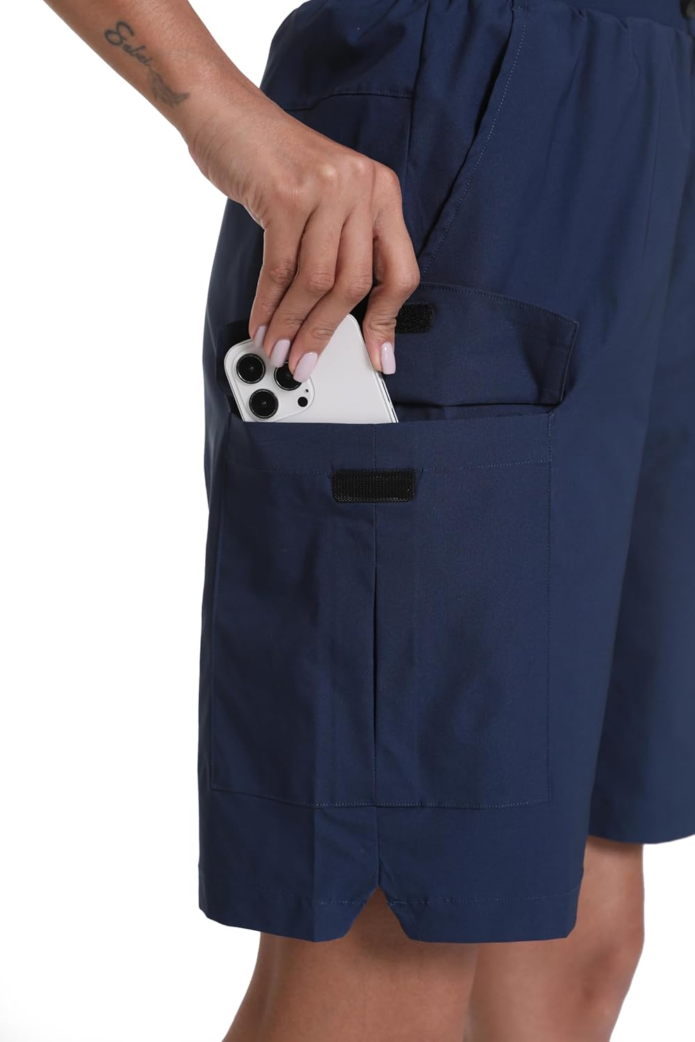 Thumbnail 2 de Rrosseyz Women’s Hiking Cargo Shorts with Pockets (Quick-Dry, Water-Resistant, 9-Inch Inseam)