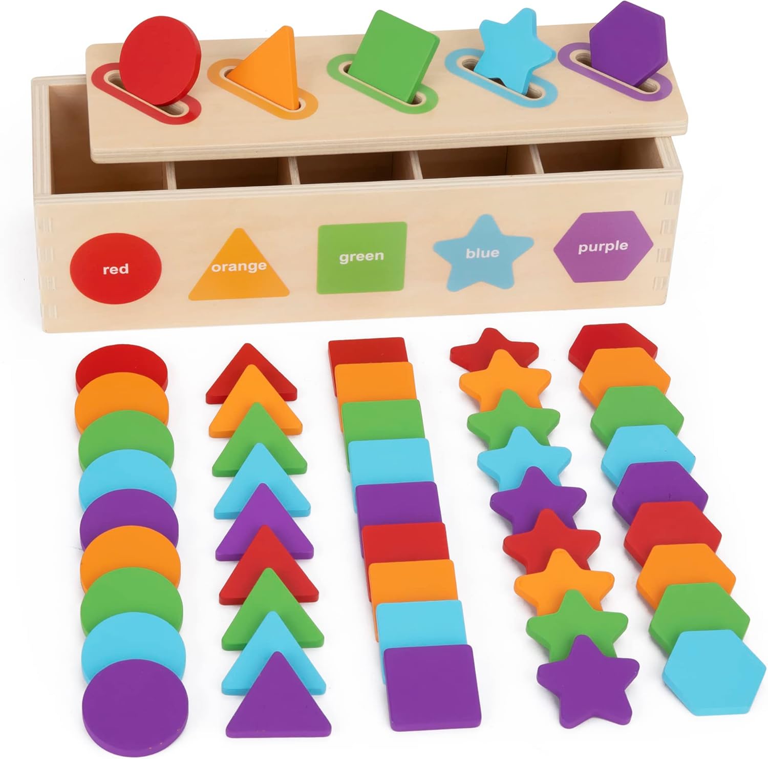 KMTJT Montessori Colour Sorting Toy for 2-Year-Olds
