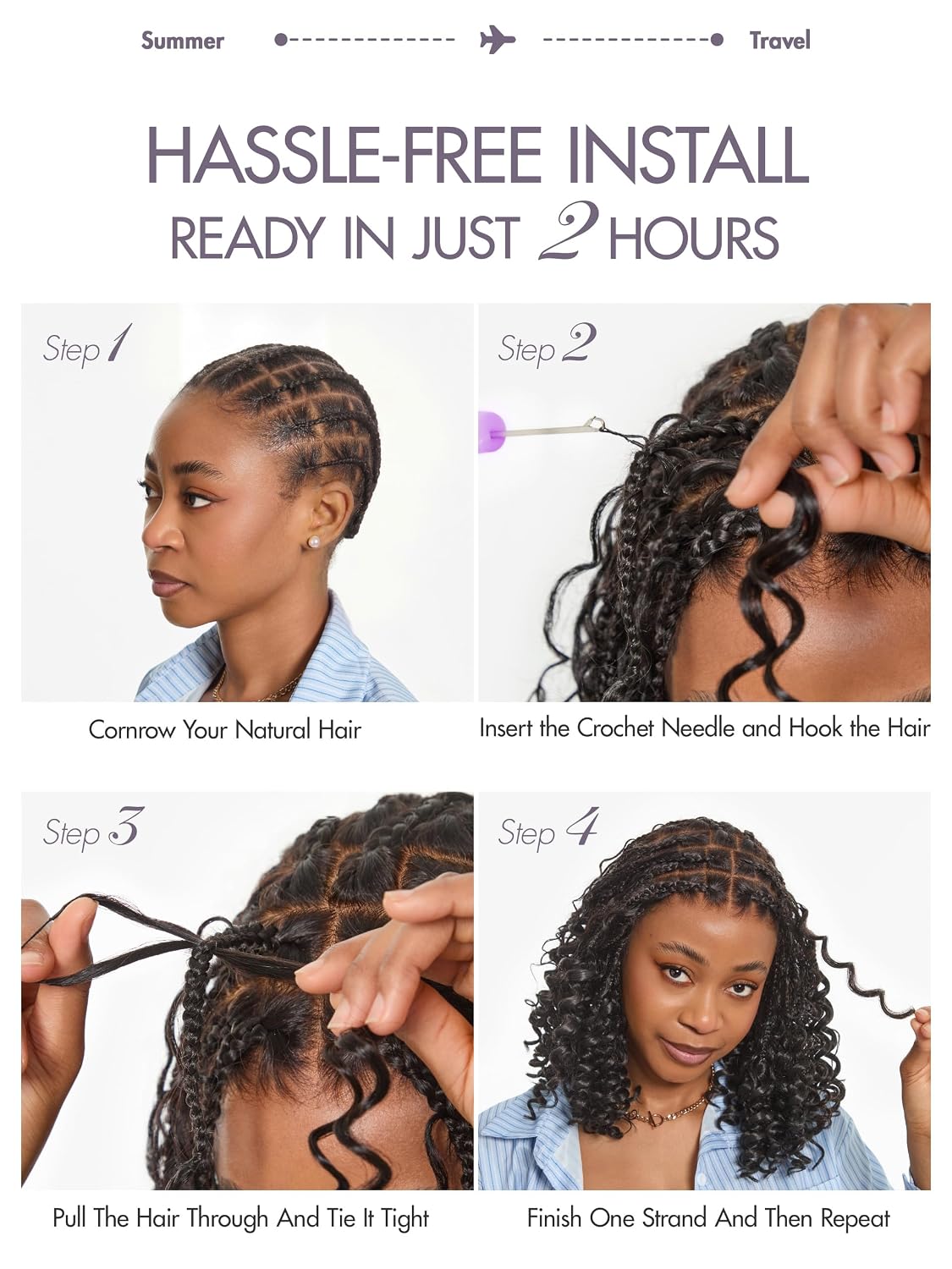 Thumbnail 6 de LUVME Crochet Hair Extensions, 18 Inch