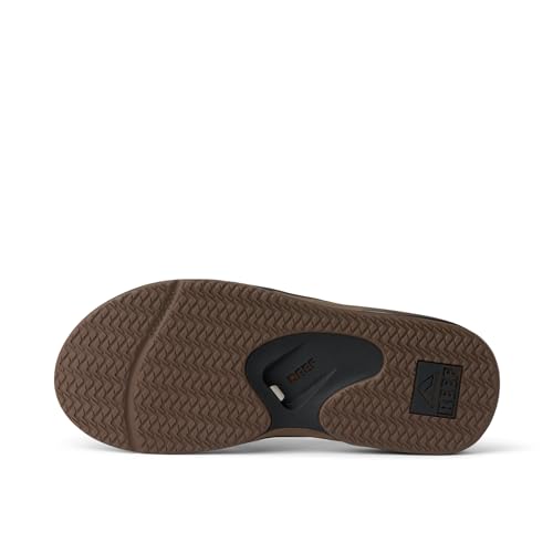 Detalle de Reef Fanning Men's Sandals (Black and Tan, UK 10) – Practical warmth with a cheeky bottle opener