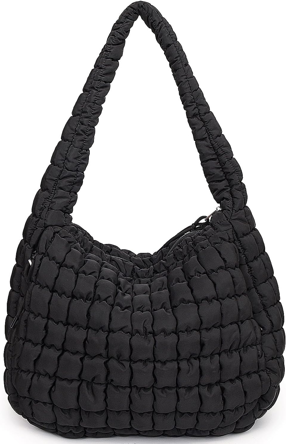 Detalle de Bagtopia Puffer Tote Bag (Large Quilted Puffer Bag) – lightweight padded hobo tote for work, gym and travel