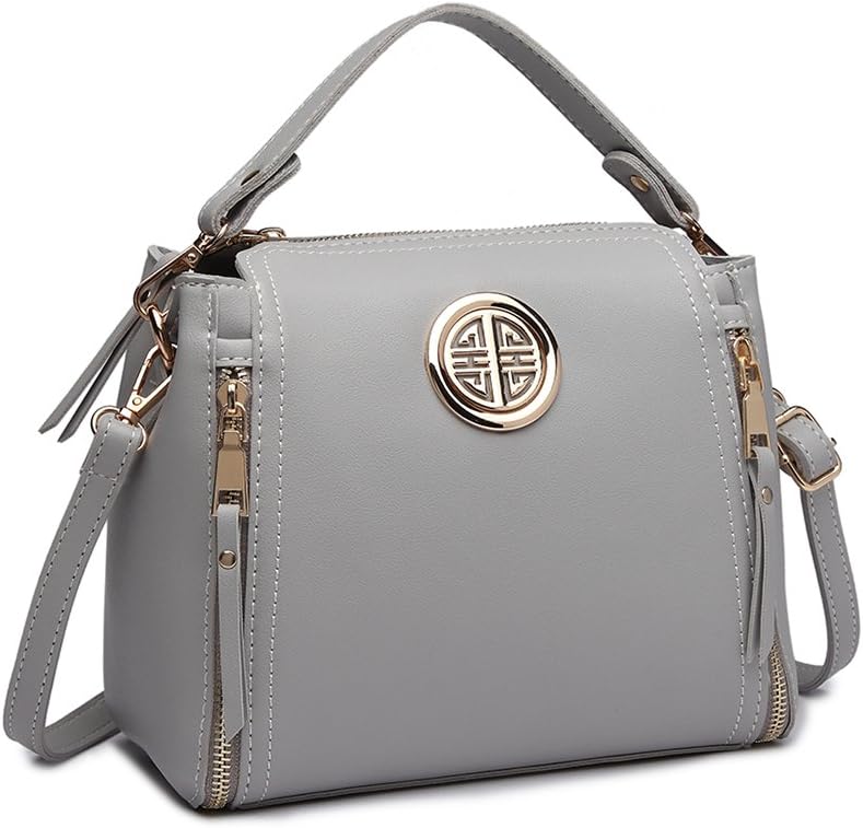 Thumbnail 6 de Miss Lulu Borsa da donna con impugnatura superiore – Borsa a tracolla in finta pelle, 23 x 11 x 22 cm