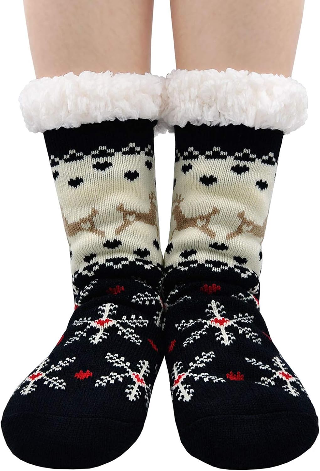 Thumbnail 6 de LOFIR Chaussettes Chaussons Femme Chauds pour l’Hiver – Antidérapants, Motifs Animaux, Taille 35-41