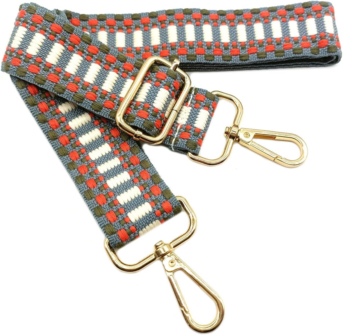 Thumbnail 6 de Verstellbarer Schultergurt Tasche Khaki Beige Grau (80–130 cm) – 3,8 cm breit, mit Karabiner (Gold) zum Wechseln