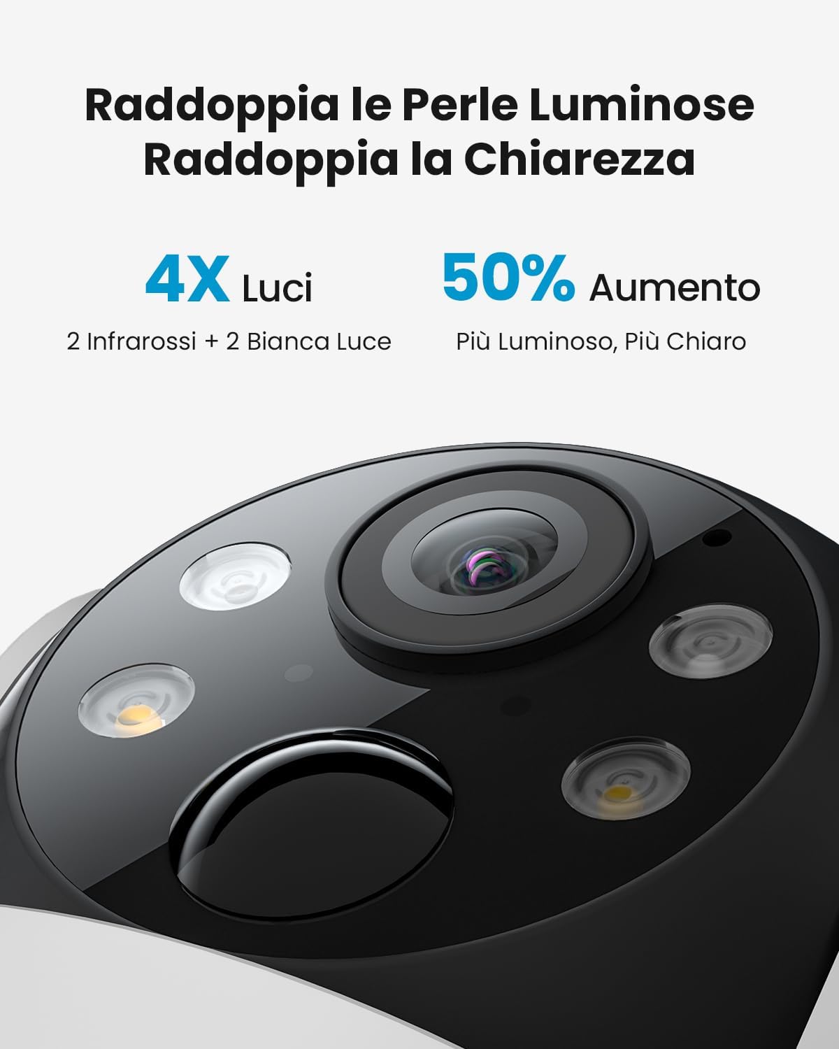 Detalle 2 de ieGeek 2K Telecamera Wi‑Fi esterno 360°