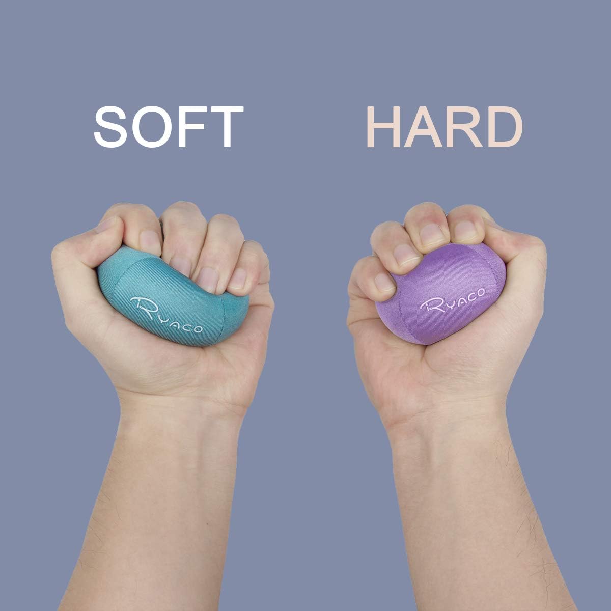 Detalle de Ryaco Antistress-Bälle 2er-Set – Handtrainer, Knetball & Fingergymnastik-Ball