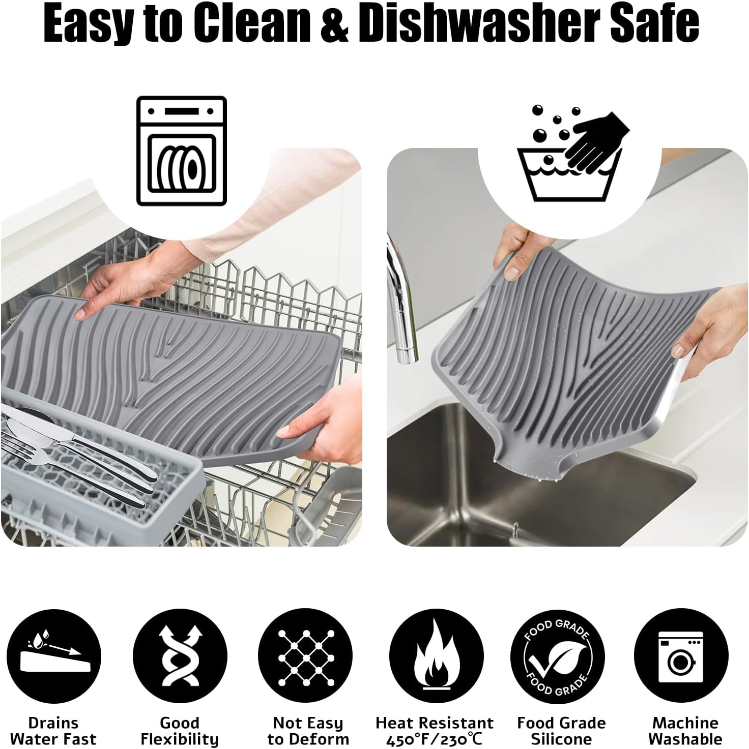 Detalle 2 de TIKNIK Dish Drying Mat 20" x 15" 🍽