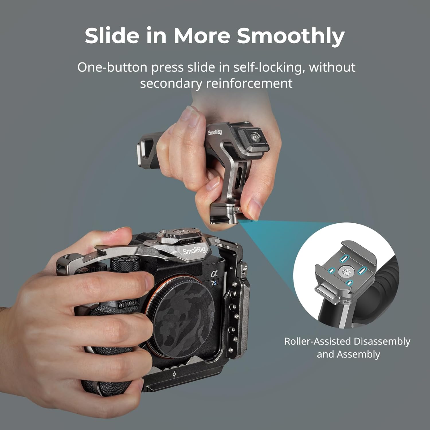 Thumbnail 3 de SMALLRIG Quick Release Top Handle mit Quick Release Slider – HawkLock H21-4483, ARRI-kompatibel