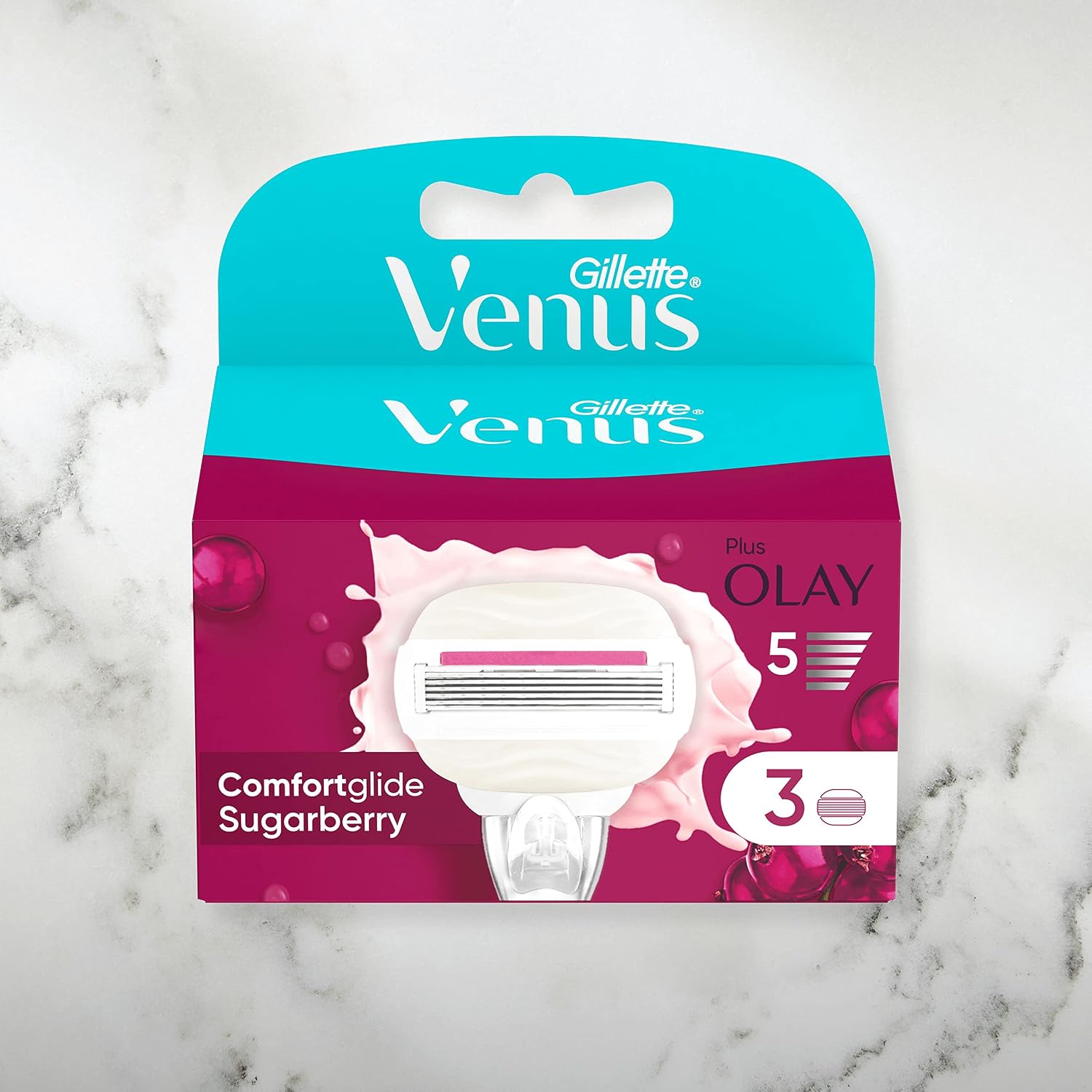 Thumbnail 5 de Gillette Venus Comfortglide Sugarberry 3-pack razor blades 🪒