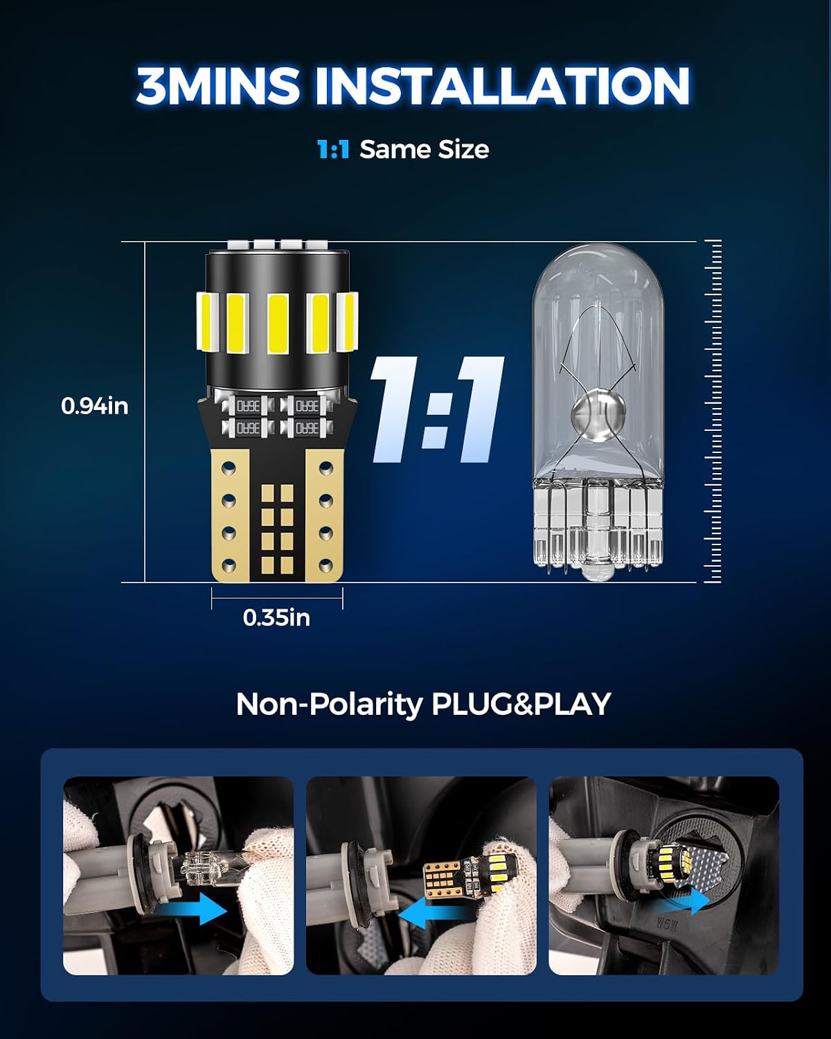 Thumbnail 6 de Marsauto 194 LED Bulb 10-pack