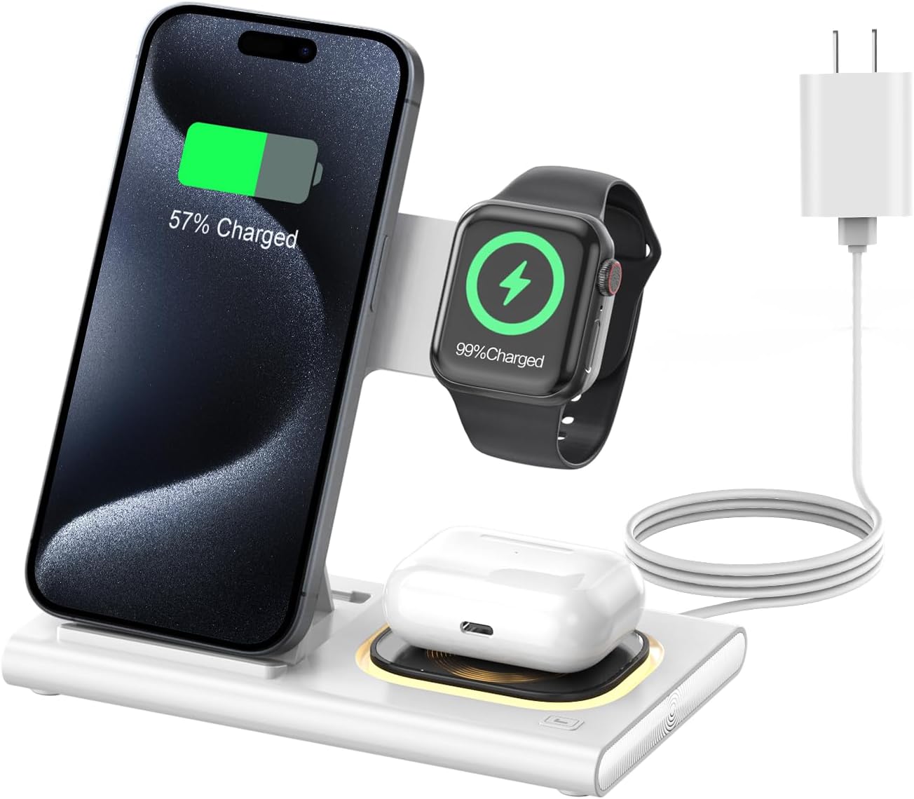 Detalle de Aresh 3-in-1 Foldable Charging Station 15W