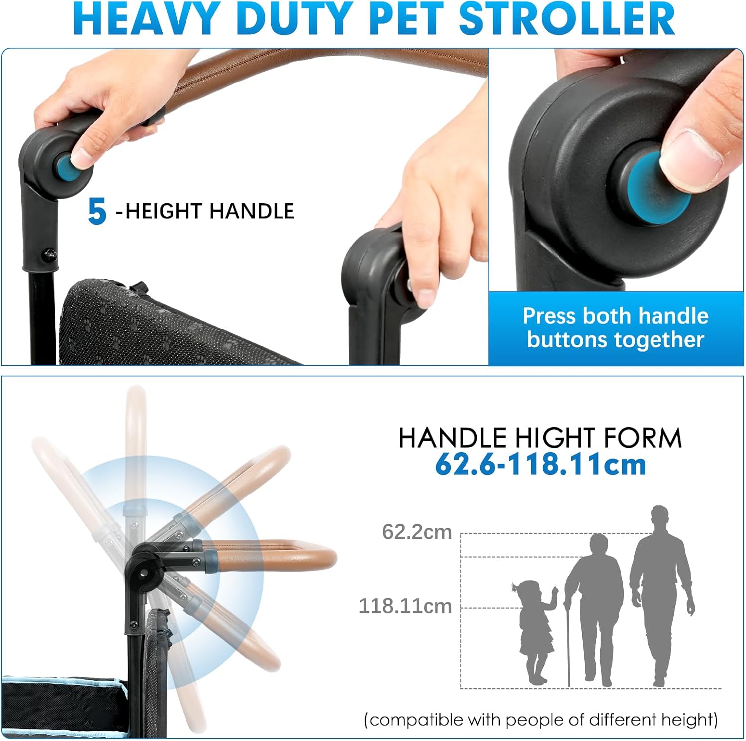Thumbnail 4 de Snagle Paw Folding Dog Stroller Up to 90kg