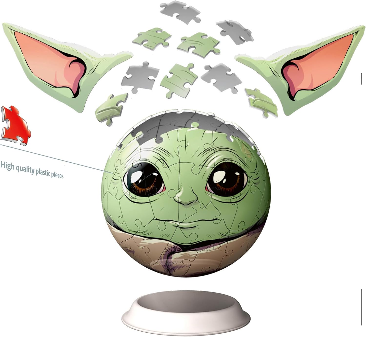 Thumbnail 3 de Ravensburger Star Wars Mandalorian Grogu (with Ears) 3D Jigsaw Puzzle – 72 Pieces