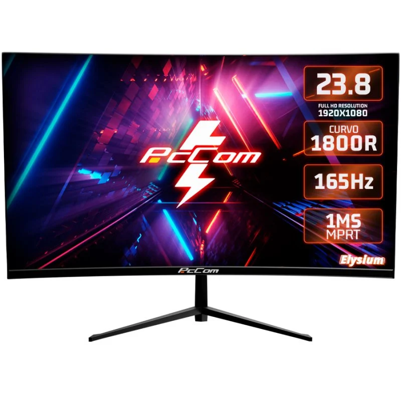 Detalle de PcCom Elysium GO2480CV: monitor curvo 23.8" Full HD 165 Hz con FreeSync