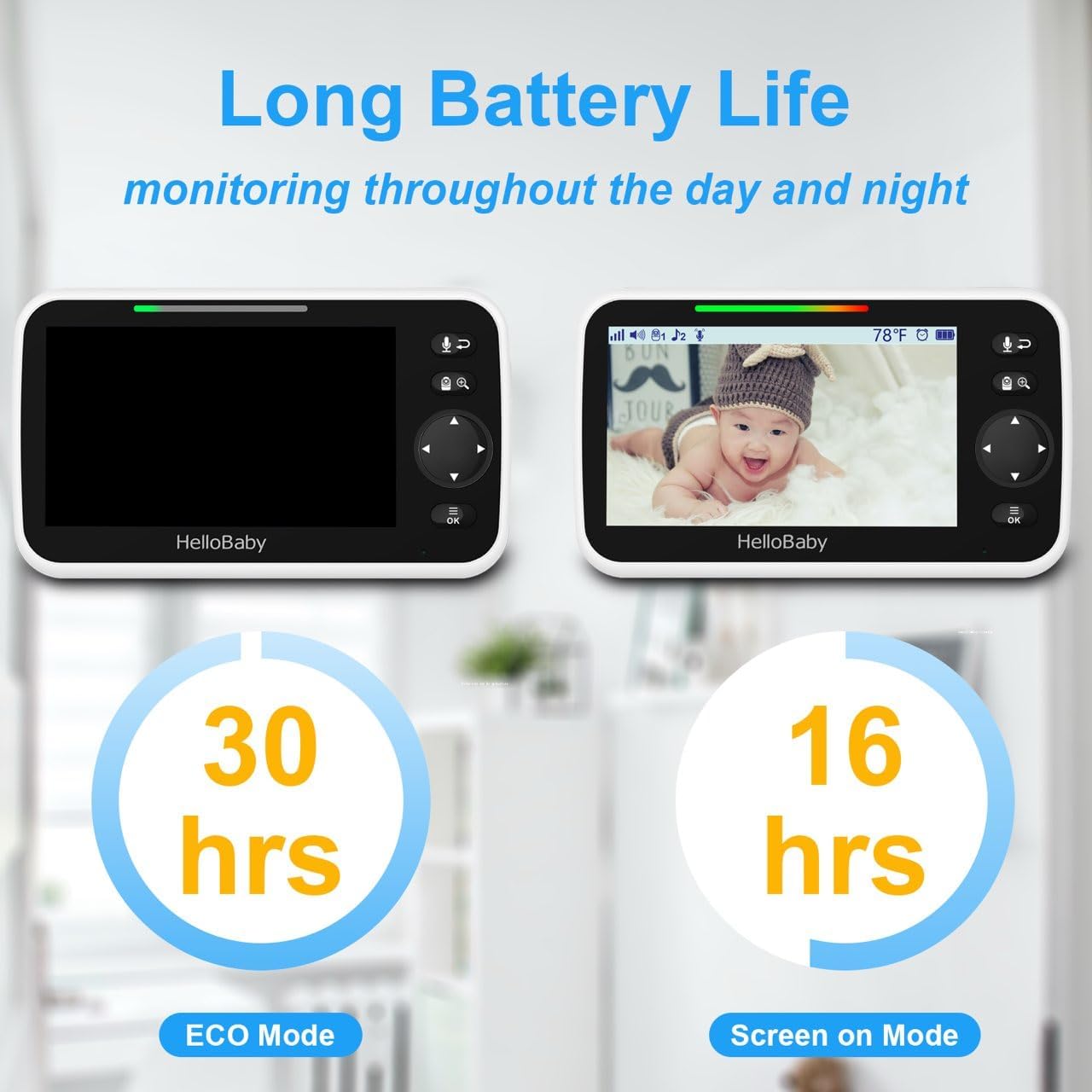 Detalle de HelloBaby HB6550 Baby Monitor 5-inch