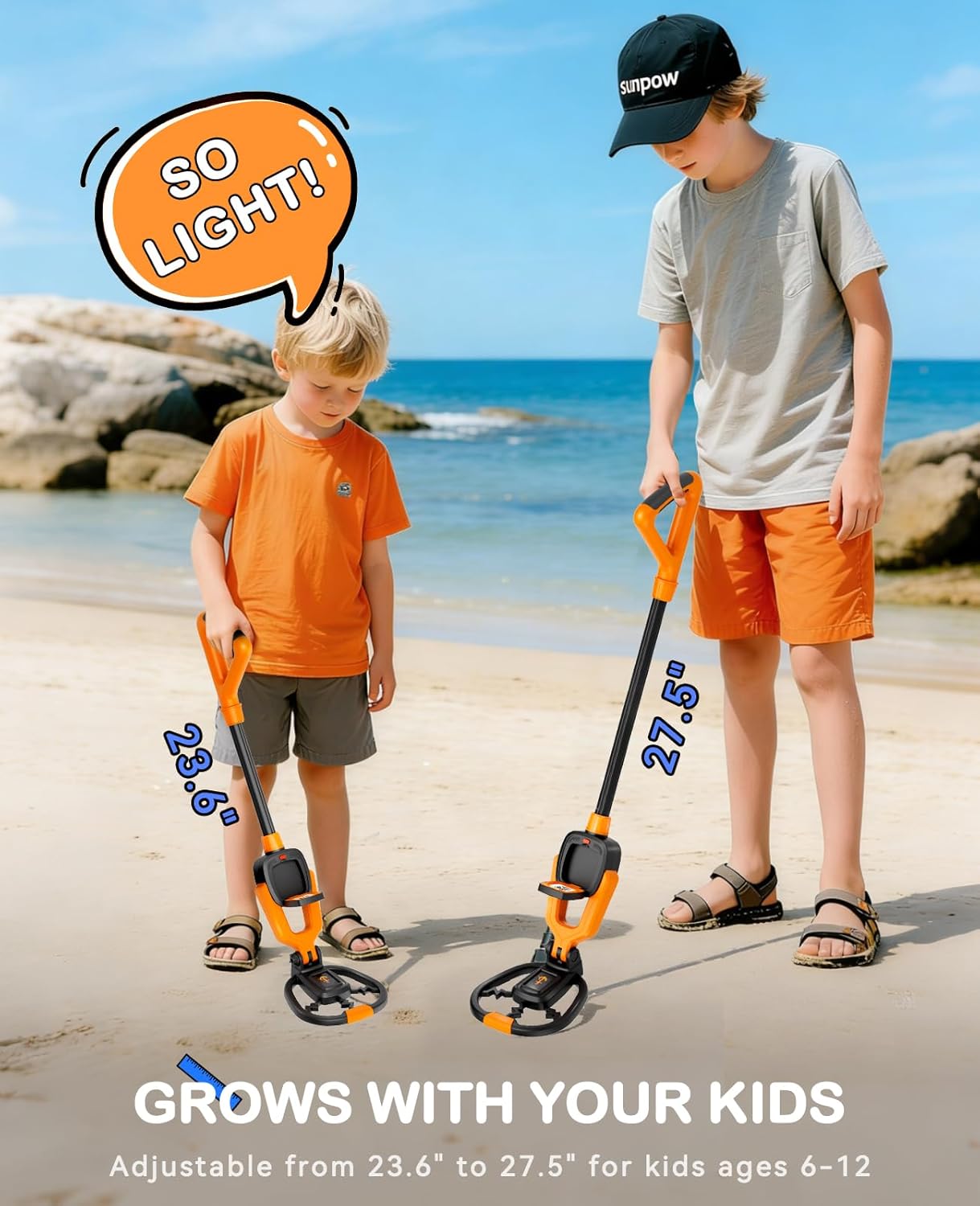 Thumbnail 5 de SUNPOW Kids Metal Detector kit (waterproof coil, adjustable stem) for ages 6–12