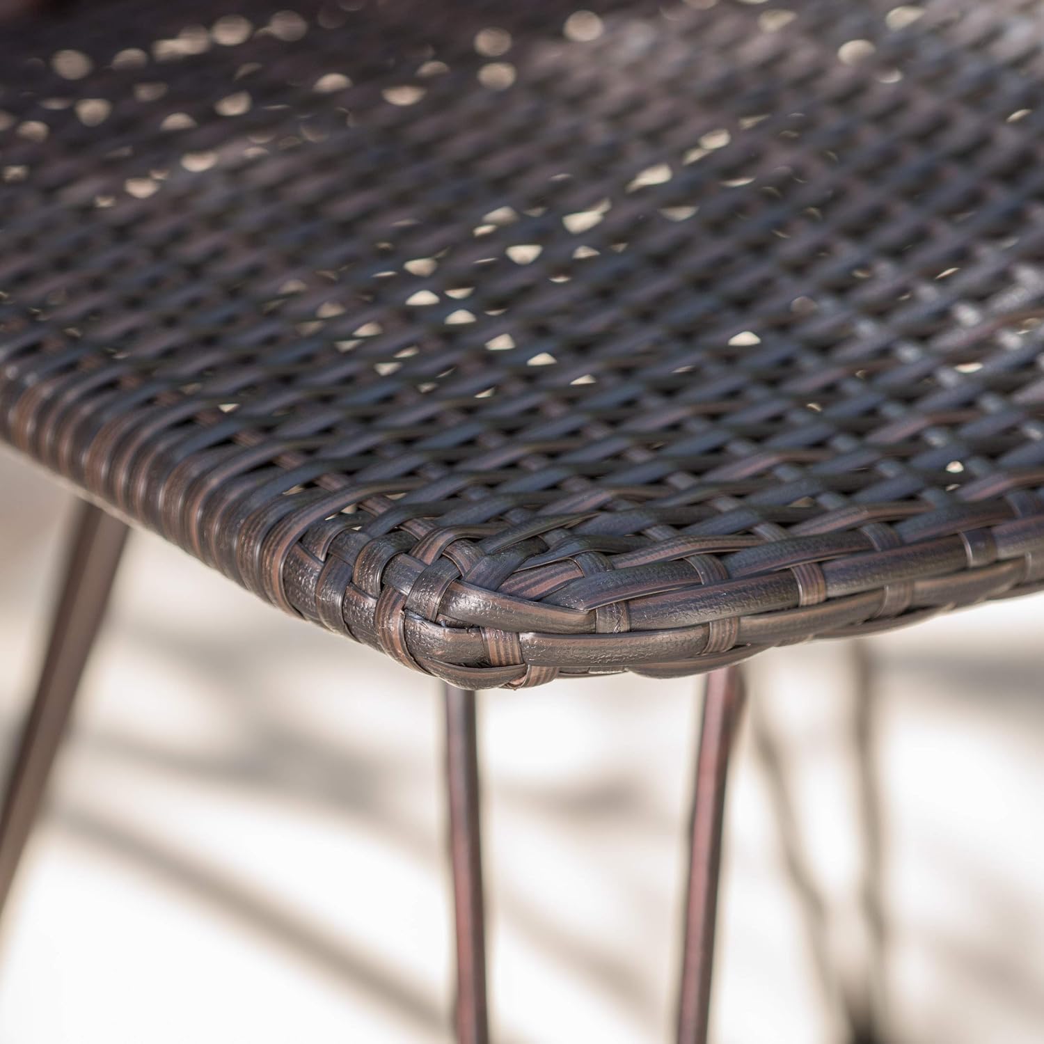Thumbnail 6 de Christopher Knight Home Wicker Barstools, Iron Frame