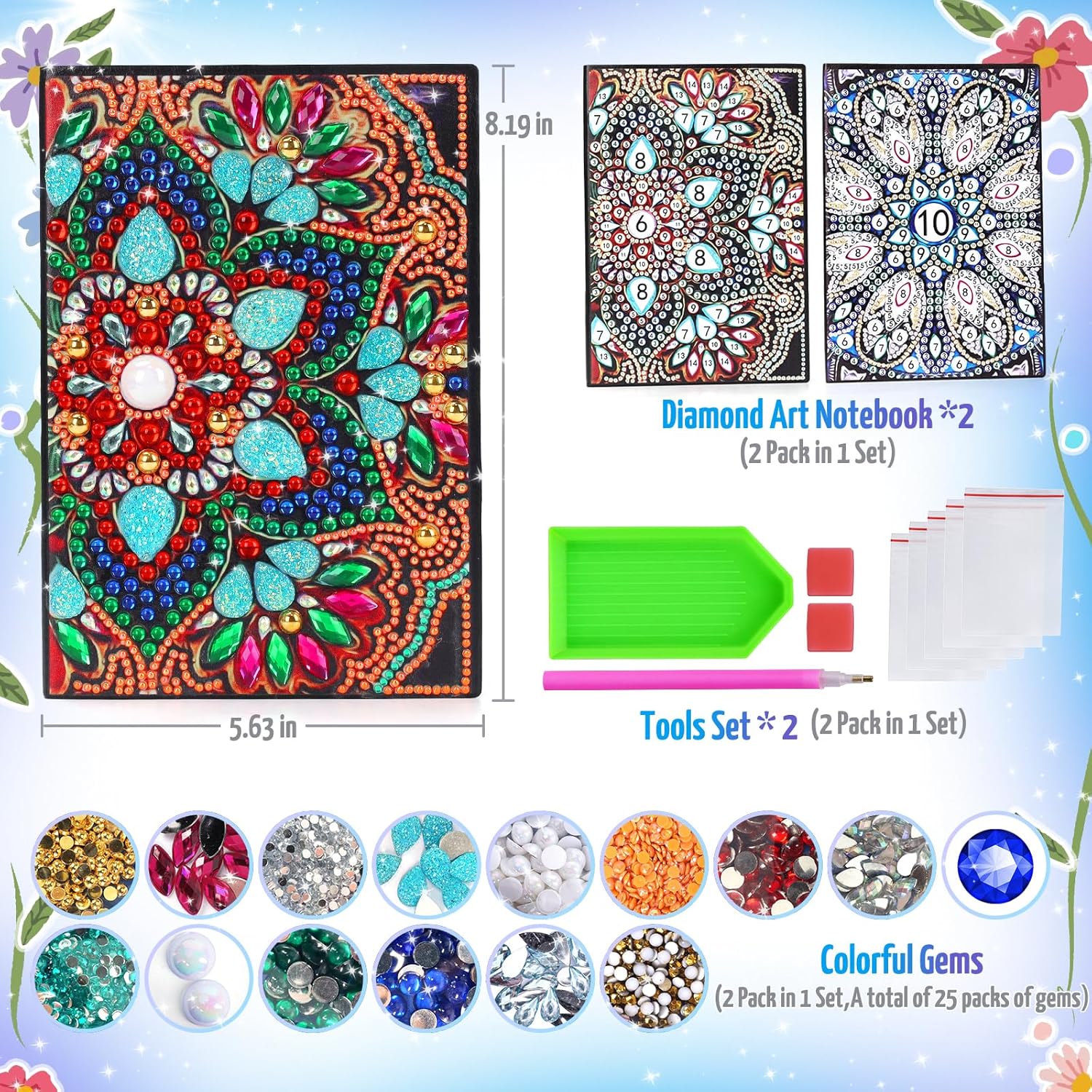 Thumbnail 5 de Craft Kits for Kids A5 Diamond Notebook 50 Sheets
