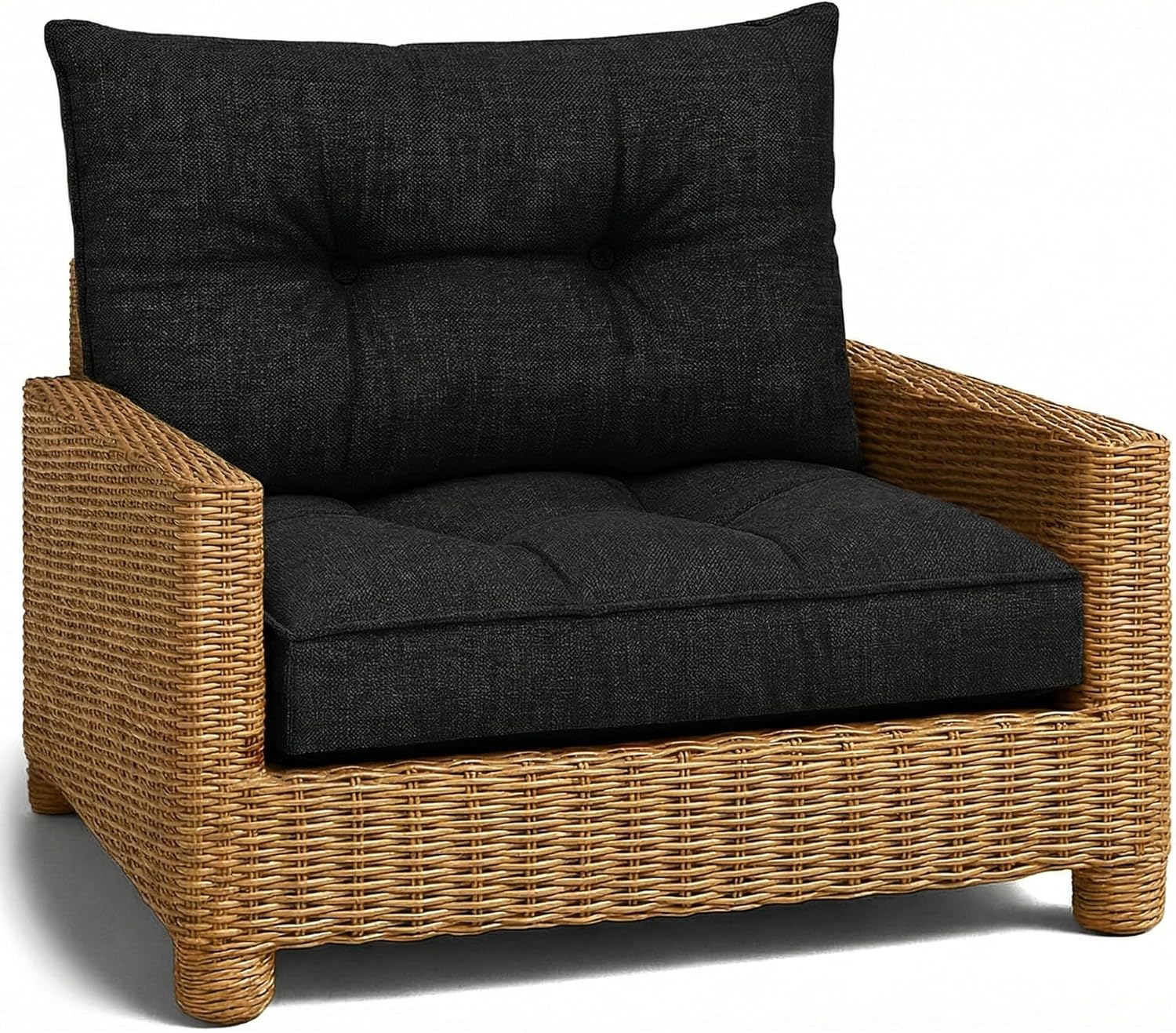 Thumbnail 6 de Amazinggirl Cuscino Lounge Arredo Giardino schienale 40x70 cm – Schienale Rattan, marrone